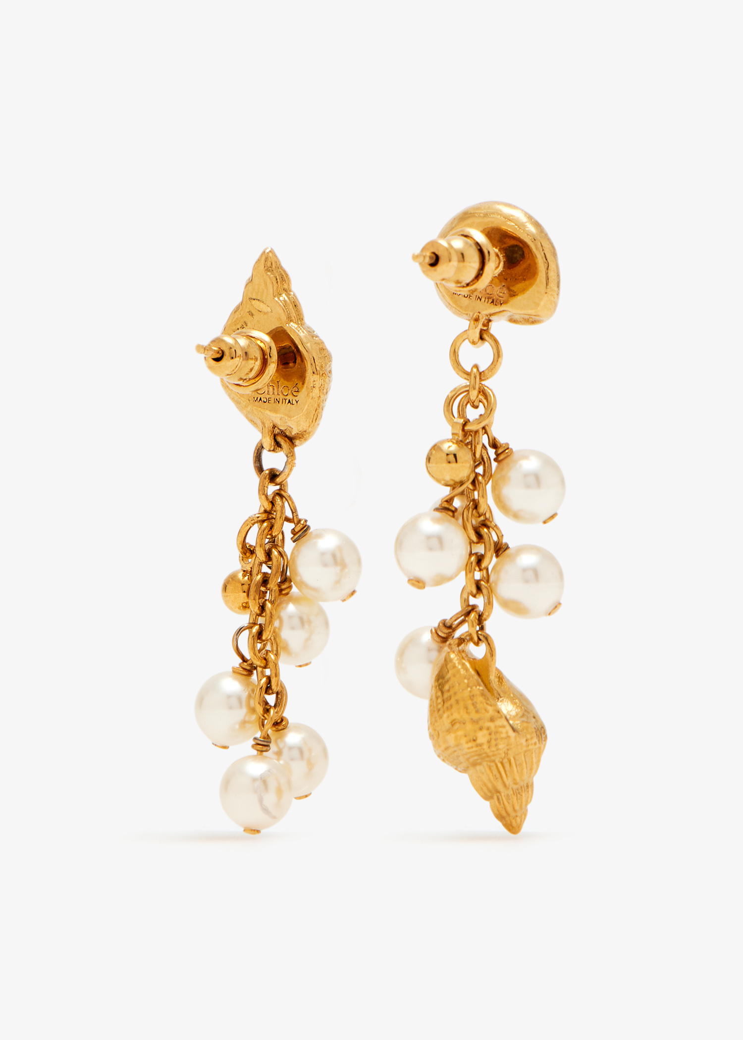 【Chloe】 SHELLSカフス Chloé The Chloé Shells earrings for Women - Gold in UAE