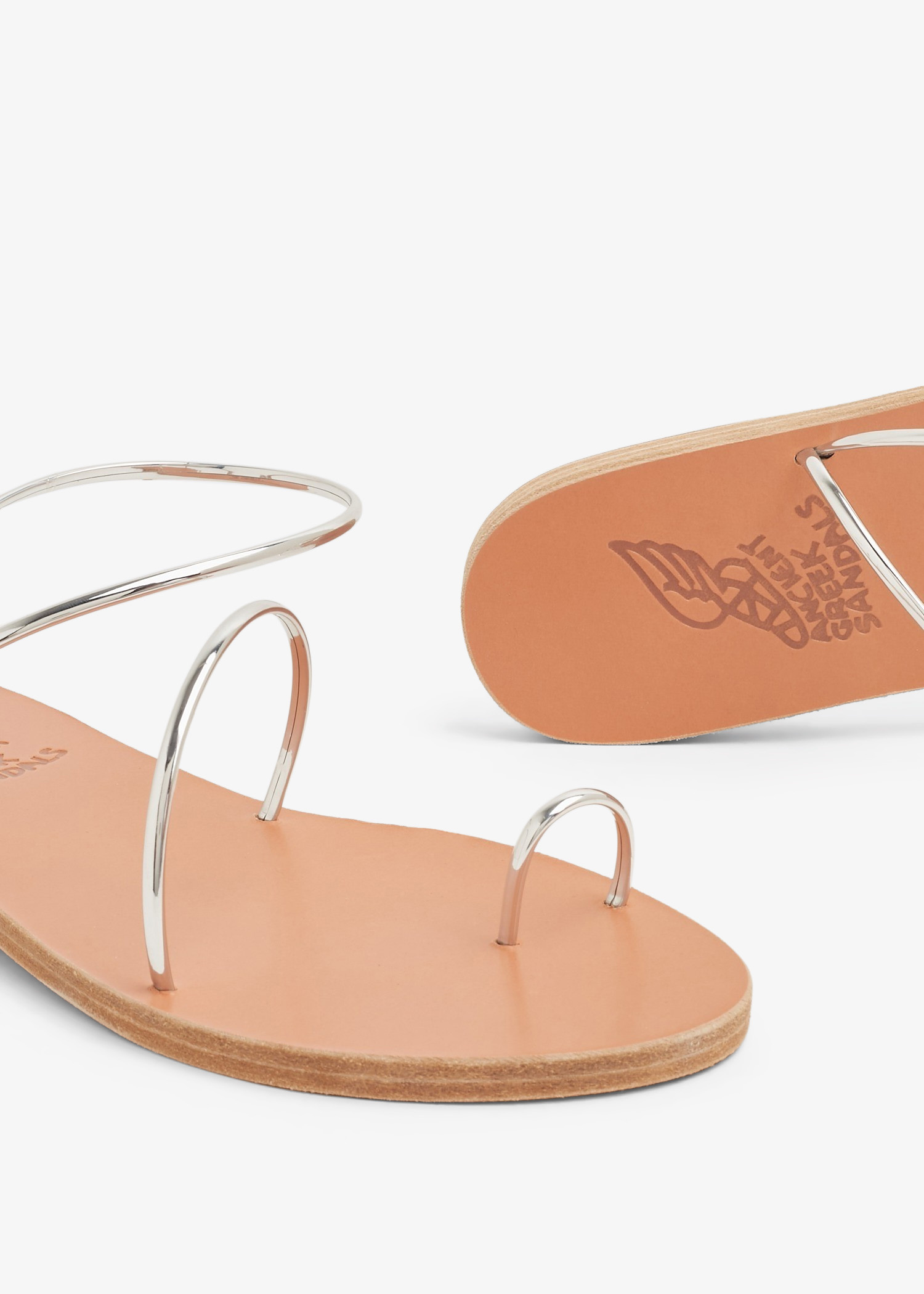 【関税込み】Ancient Greek Sandals タン Chora サンダル Ancient Greek Sandals Chora Mid Wedge Leather Sandal, 35