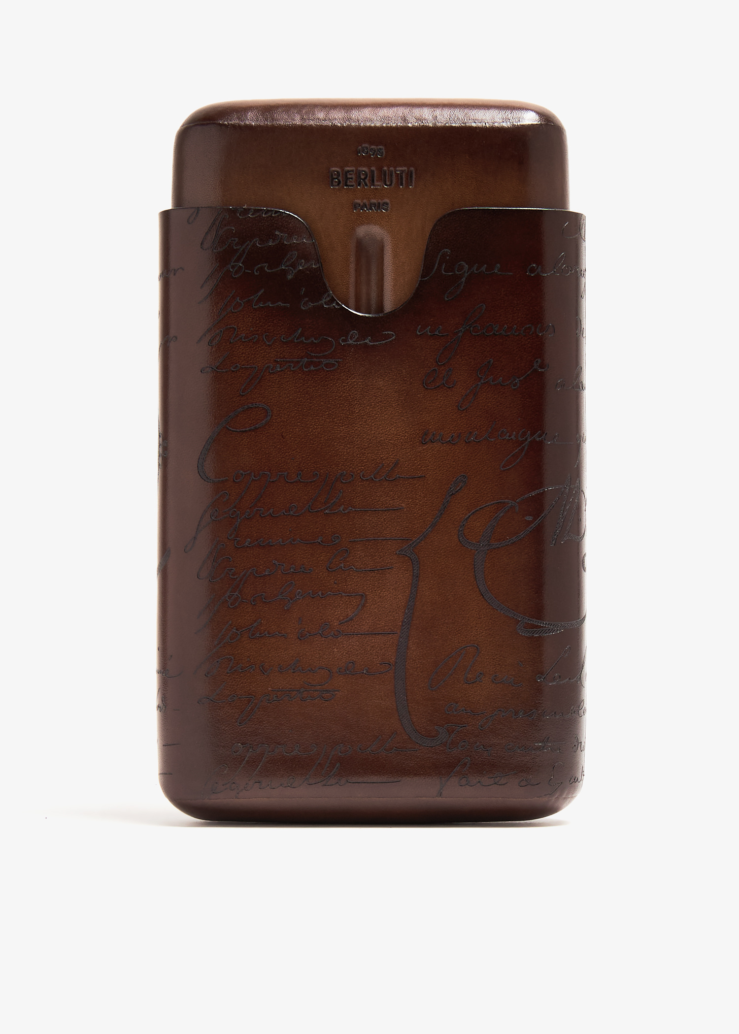 Berluti Scritto leather 4-cigar case for Men - Brown in UAE