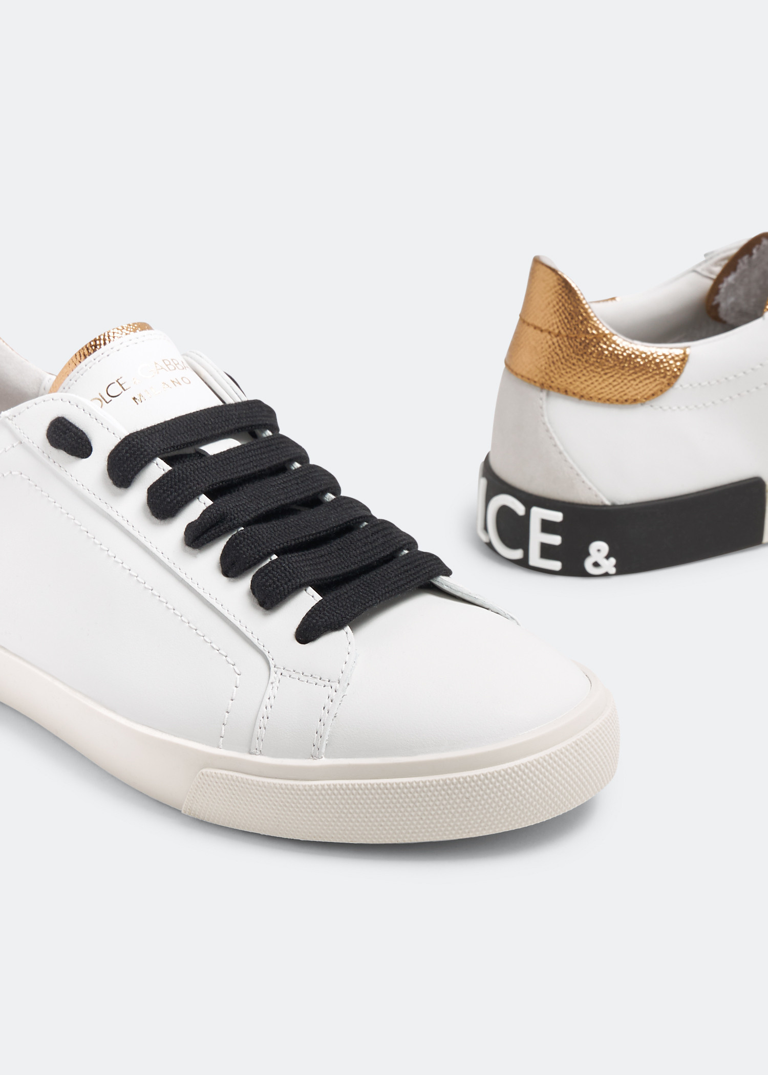 Dolce&Gabbana Portofino vintage calfskin sneakers for Women