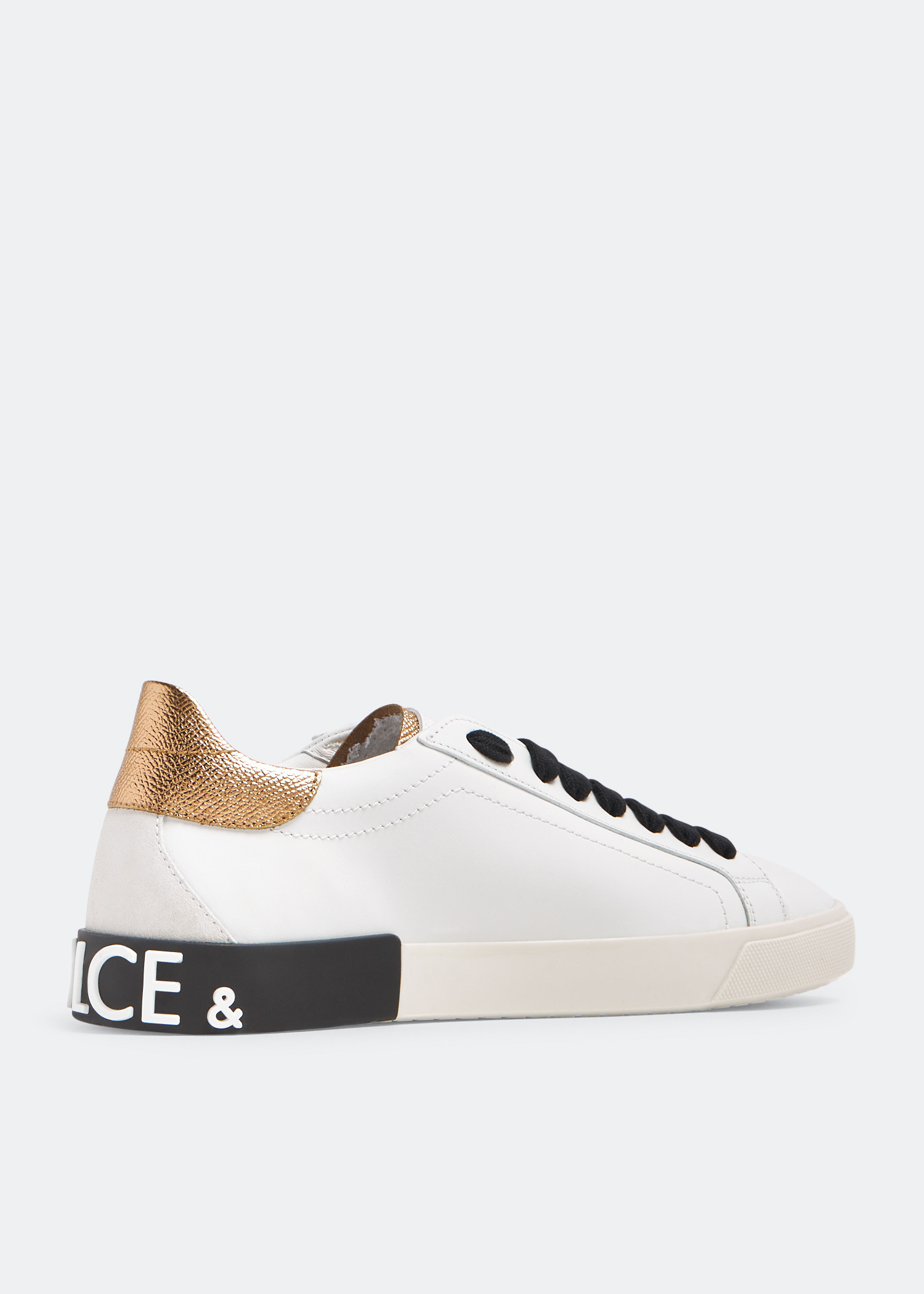 シューズ・サンダルその他 DOLCE  GABBANA Women Shoes CK2331AC330 White Dolce&Gabbana Portofino vintage calfskin sneakers for Women