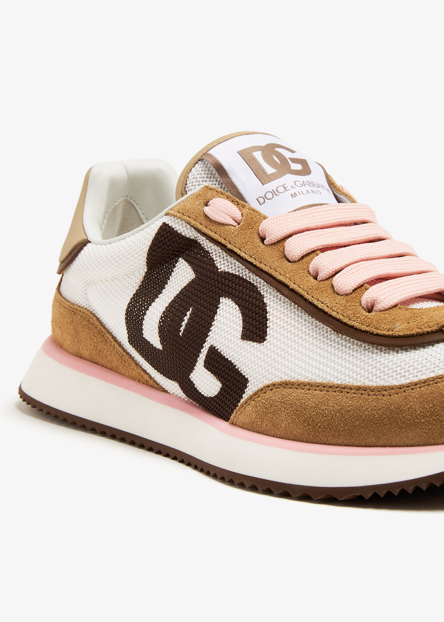 人気♥️クリーニング済♥️美品♥️【DOLCE&GABBANA】38 綿100％ Dolce&Gabbana Mixed-material DG Cushion sneakers for Women