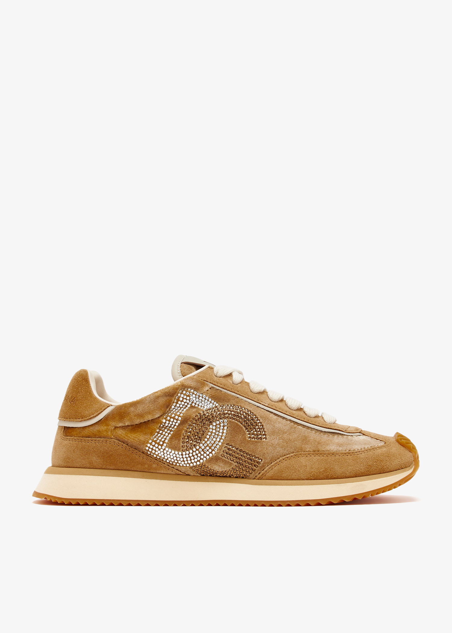人気♥️クリーニング済♥️美品♥️【DOLCE&GABBANA】38 綿100％ Dolce&Gabbana Mixed-material DG Cushion sneakers for Women