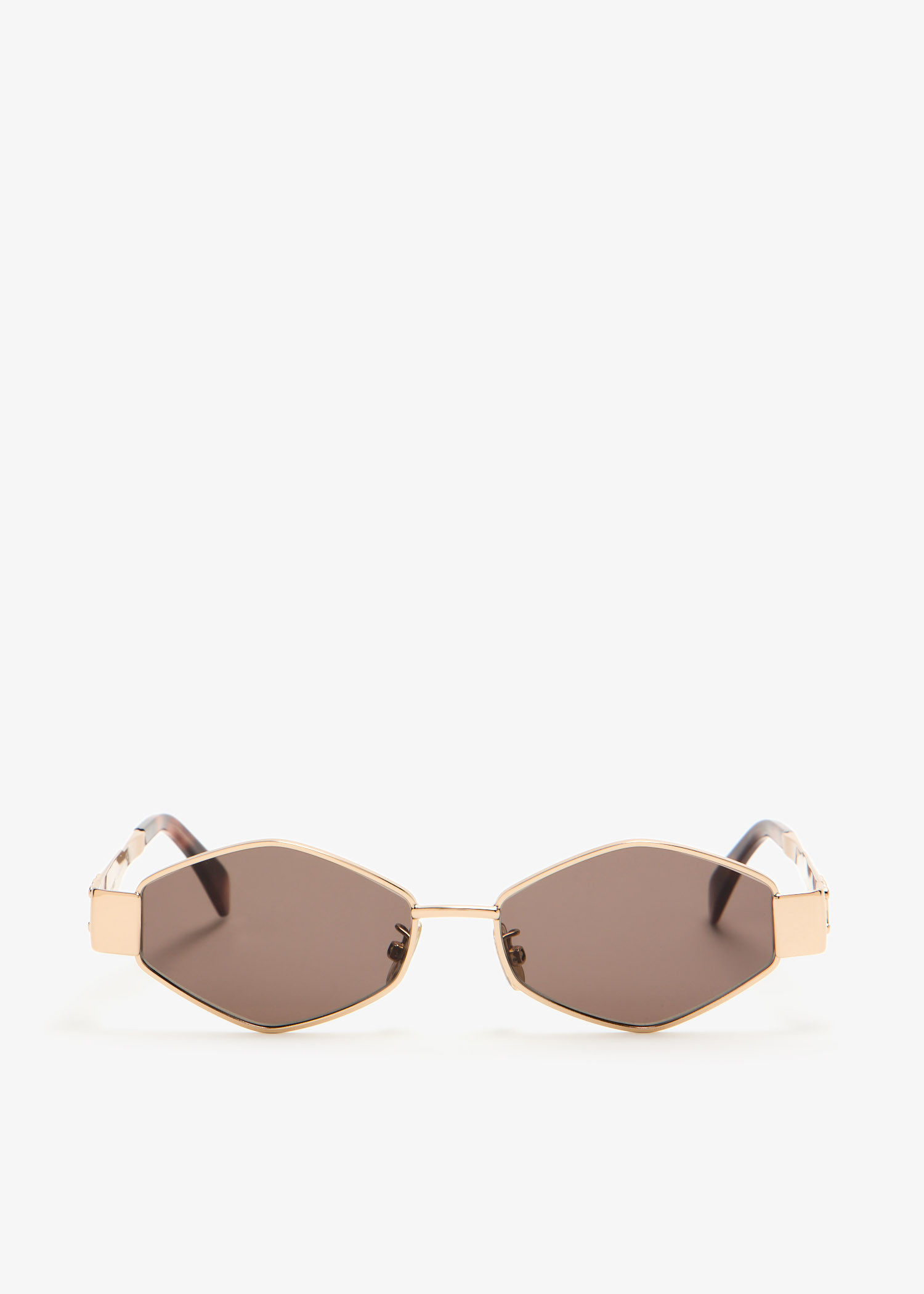 CELINE Triomphe geometric sunglasses for Women - Rose Gold  display picture 2
