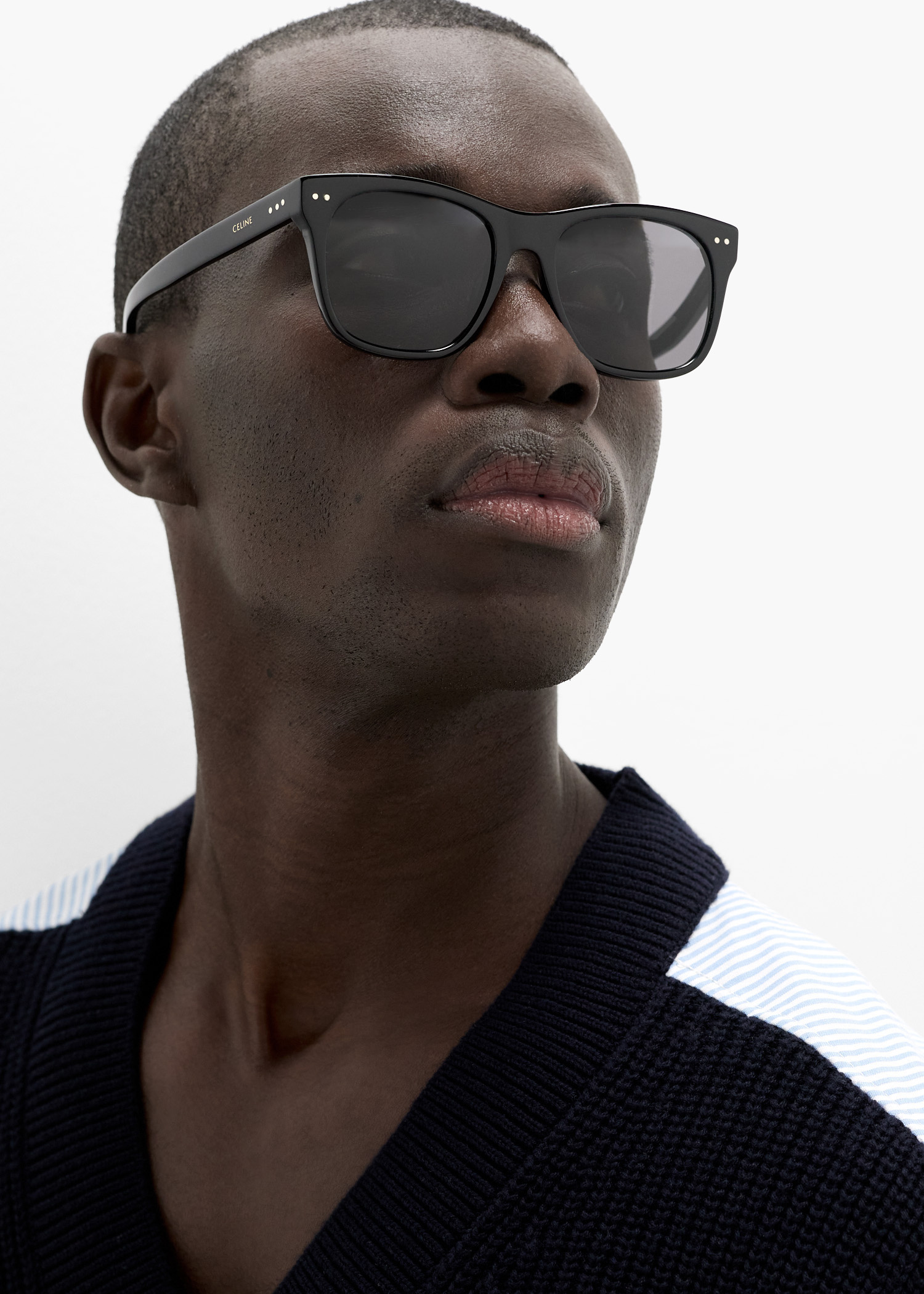 CELINE CELINE Thin square sunglasses for Men - Black in USA