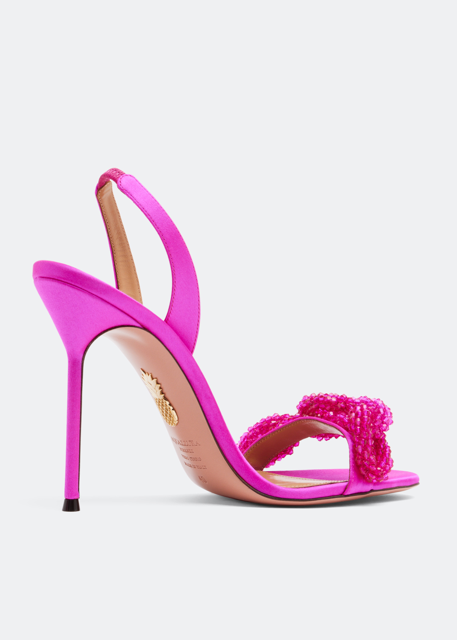 Aquazzura Chain of Love 105 sandals for Women - Pink in