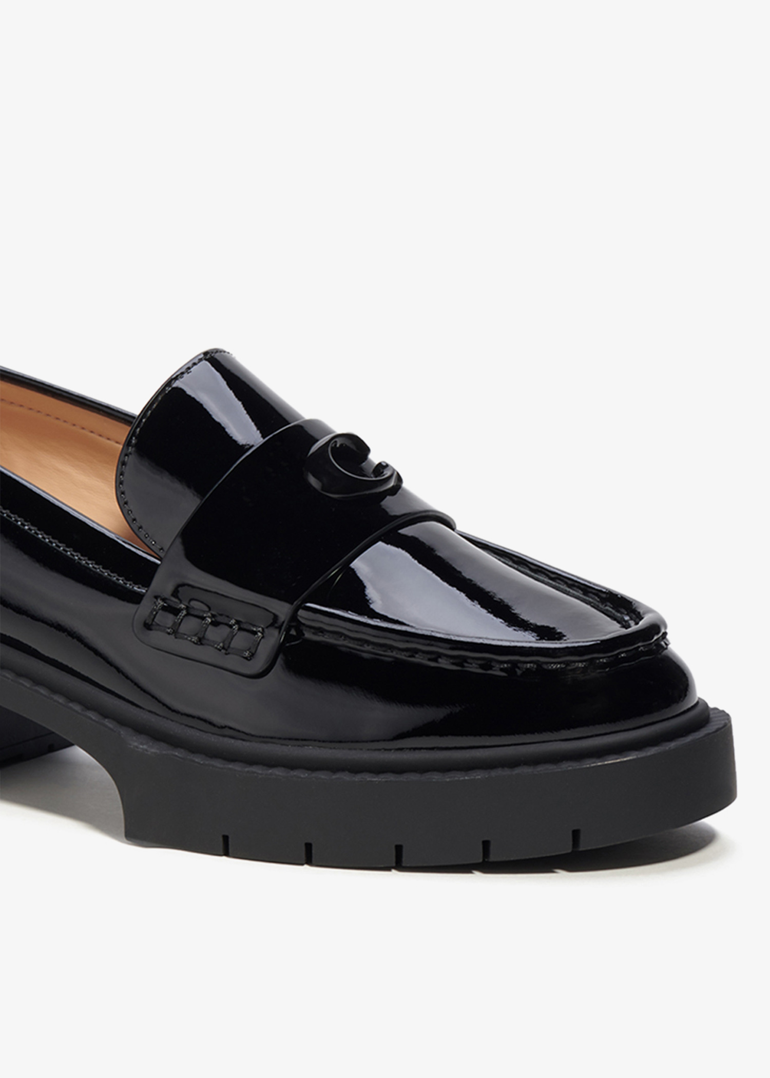 Coach Leah platform loafers for Women - Black in USA | Level Shoes