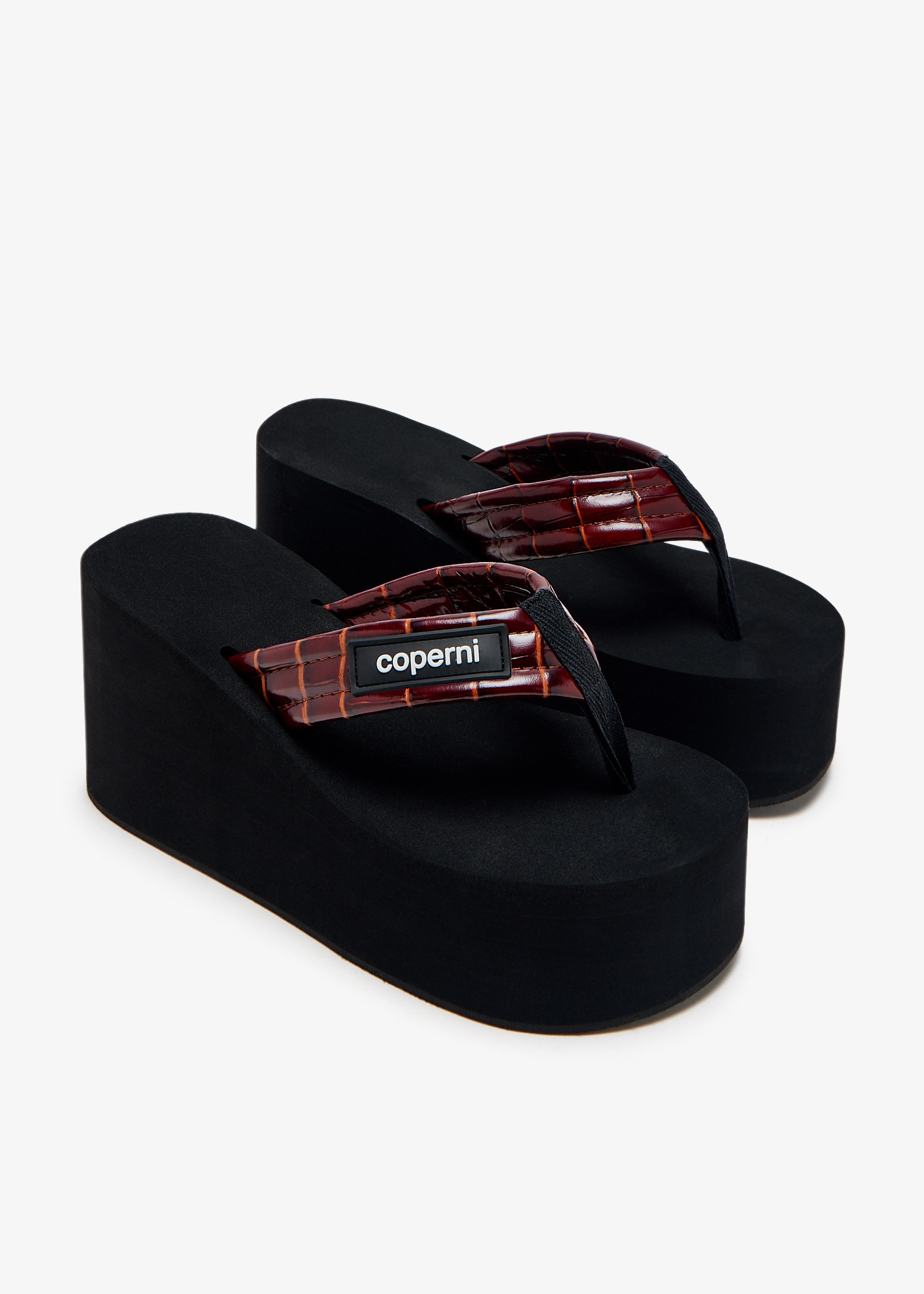 Coperni Branded wedge sandals for Women - Brown in UAE