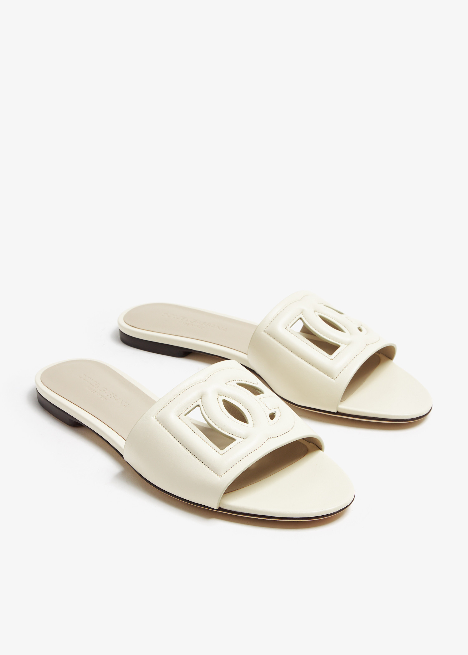 Dolce&Gabbana Bianca embossed slippers for Women - White in