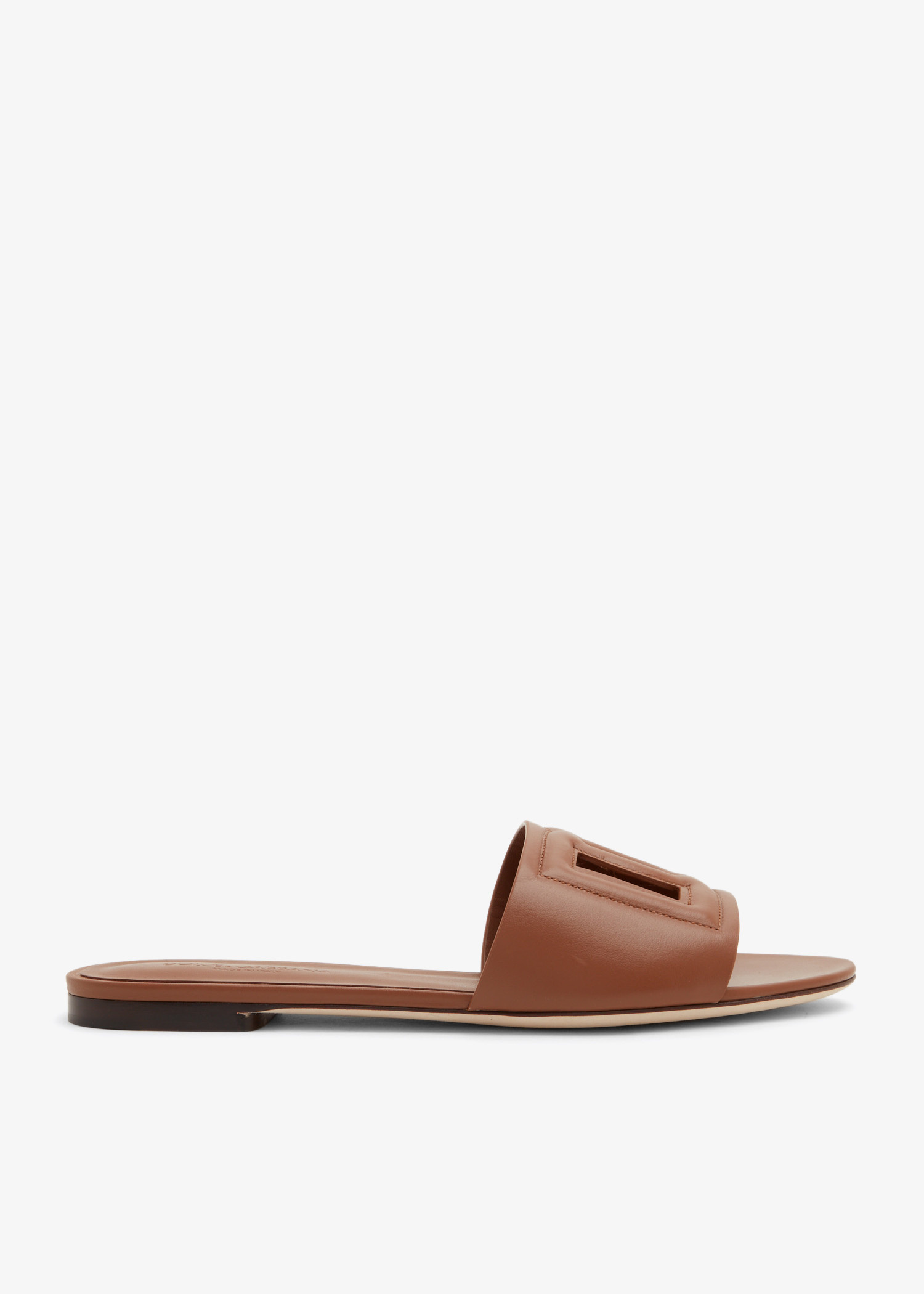 サンダル・ミュール Dolce Gabbana Flat Sandals Dolce&Gabbana DG logo flat sandals for Women - Brown in UAE