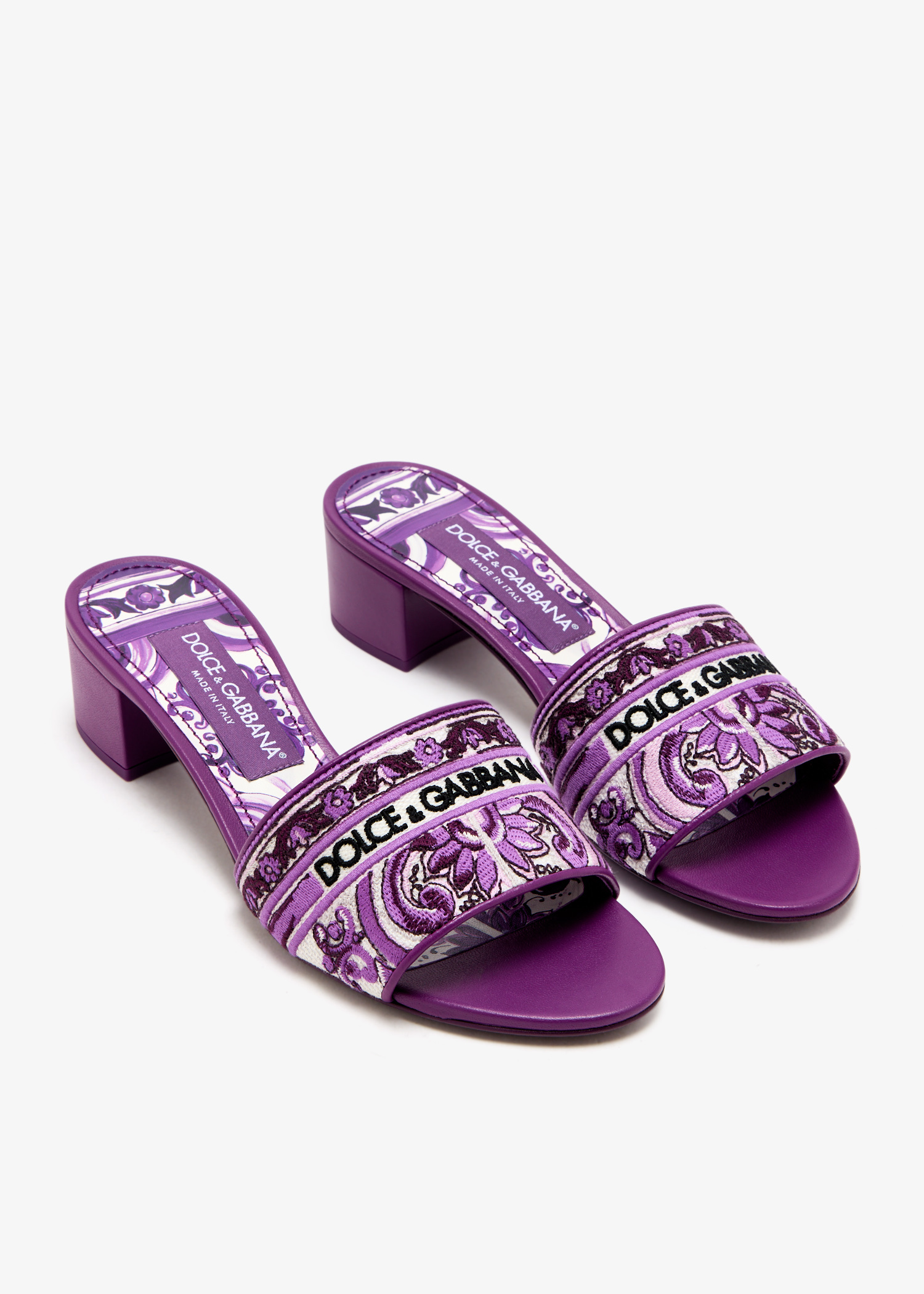 Dolce&Gabbana Maiolica-embroidered sandals for Women