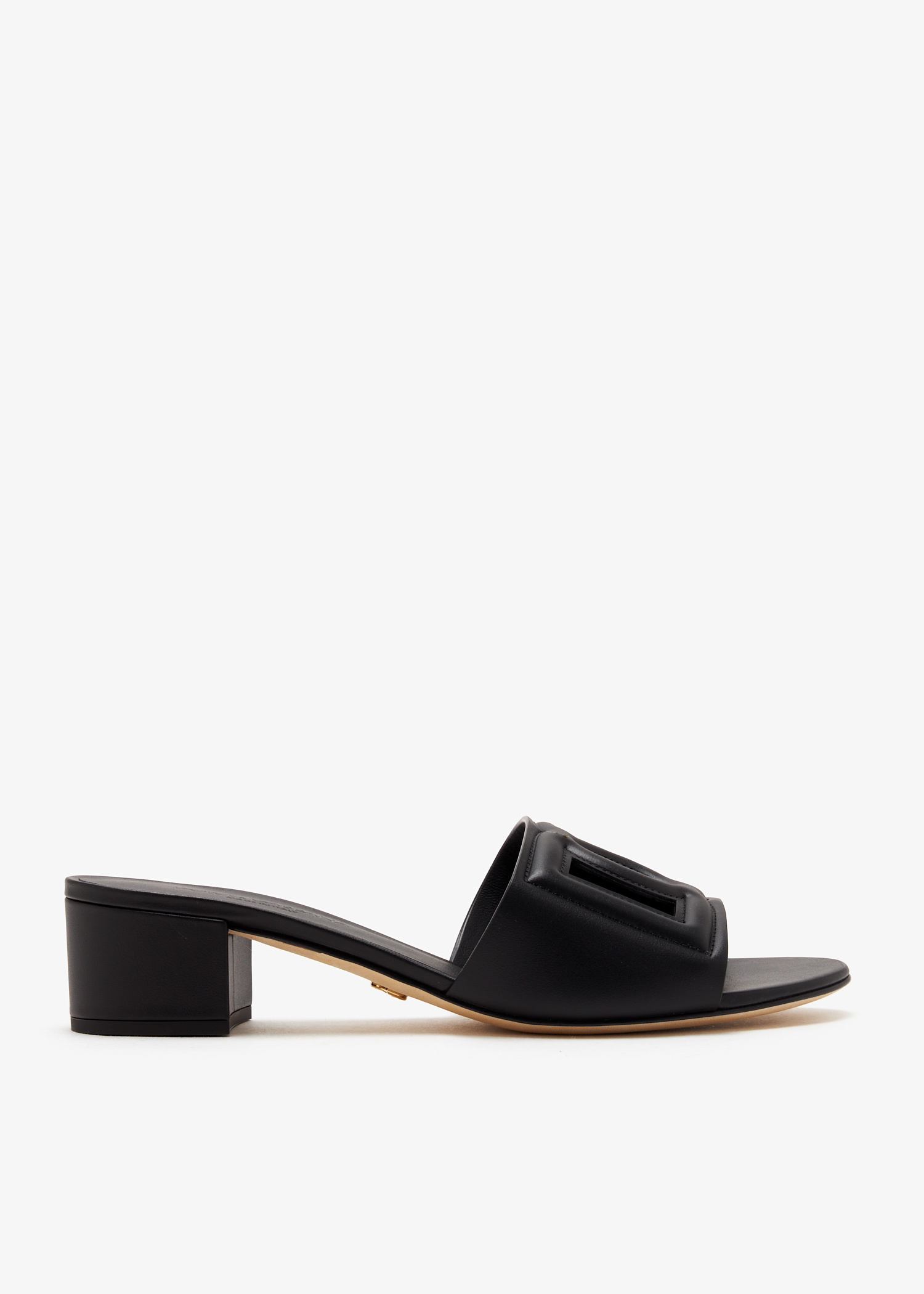 Dolce&Gabbana DG logo calfskin sandals for Women - Black in