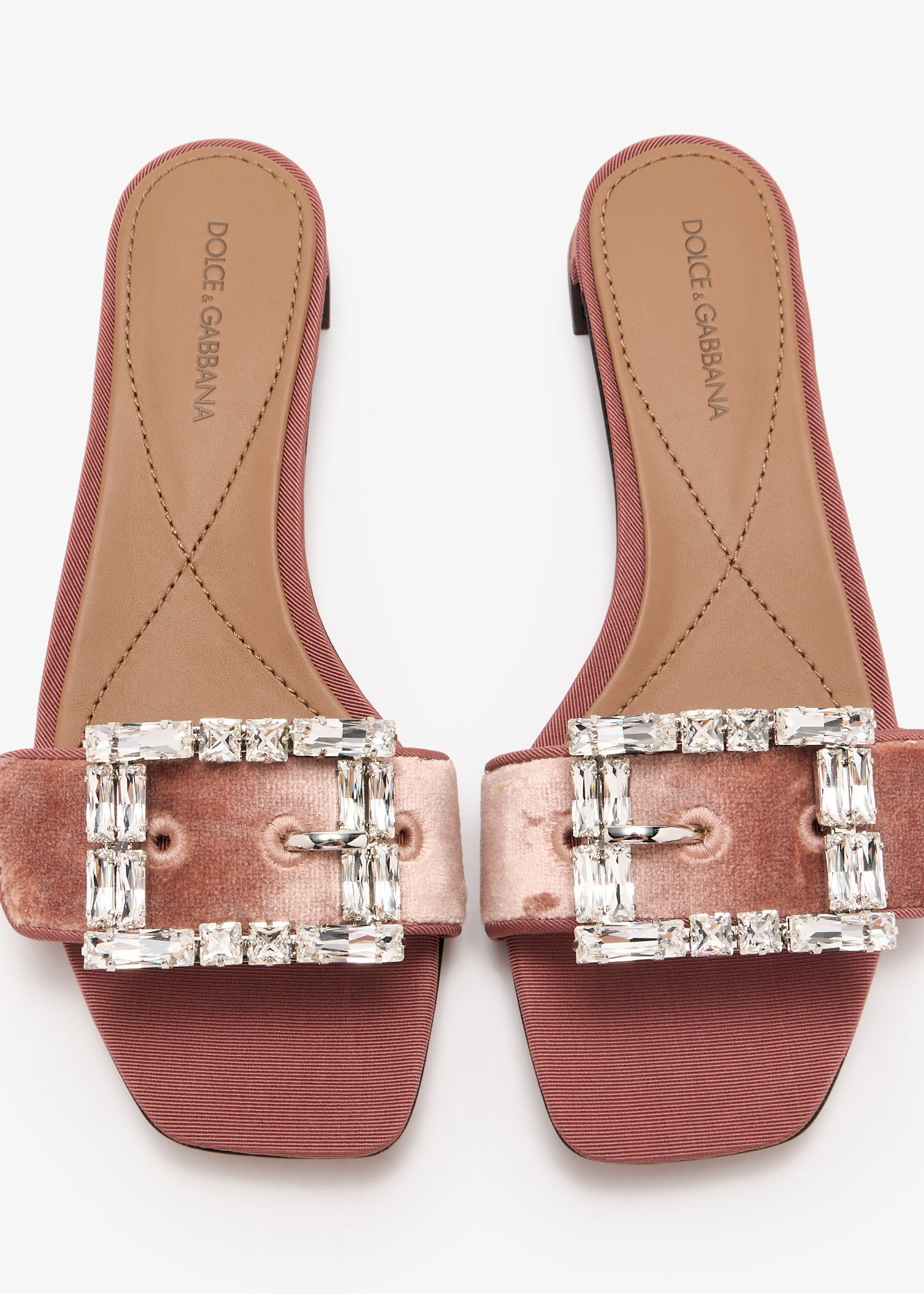 【関税＆送料込み】Dolce & Gabbana Velvet Sandal Dolce&Gabbana Velvet sandals for Women - Black in UAE