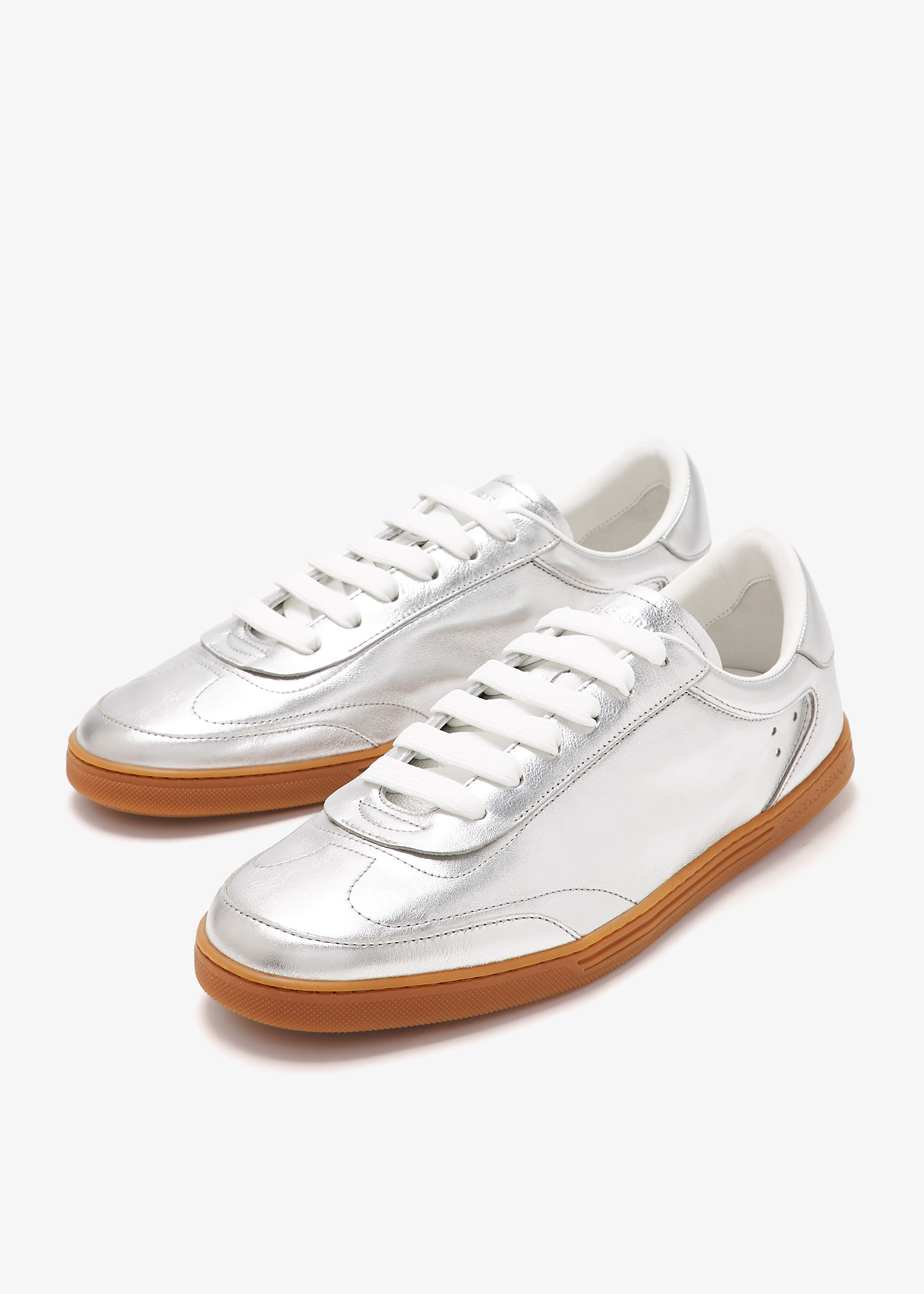 Dolce&Gabbana Saint Tropez foiled leather sneakers for Men