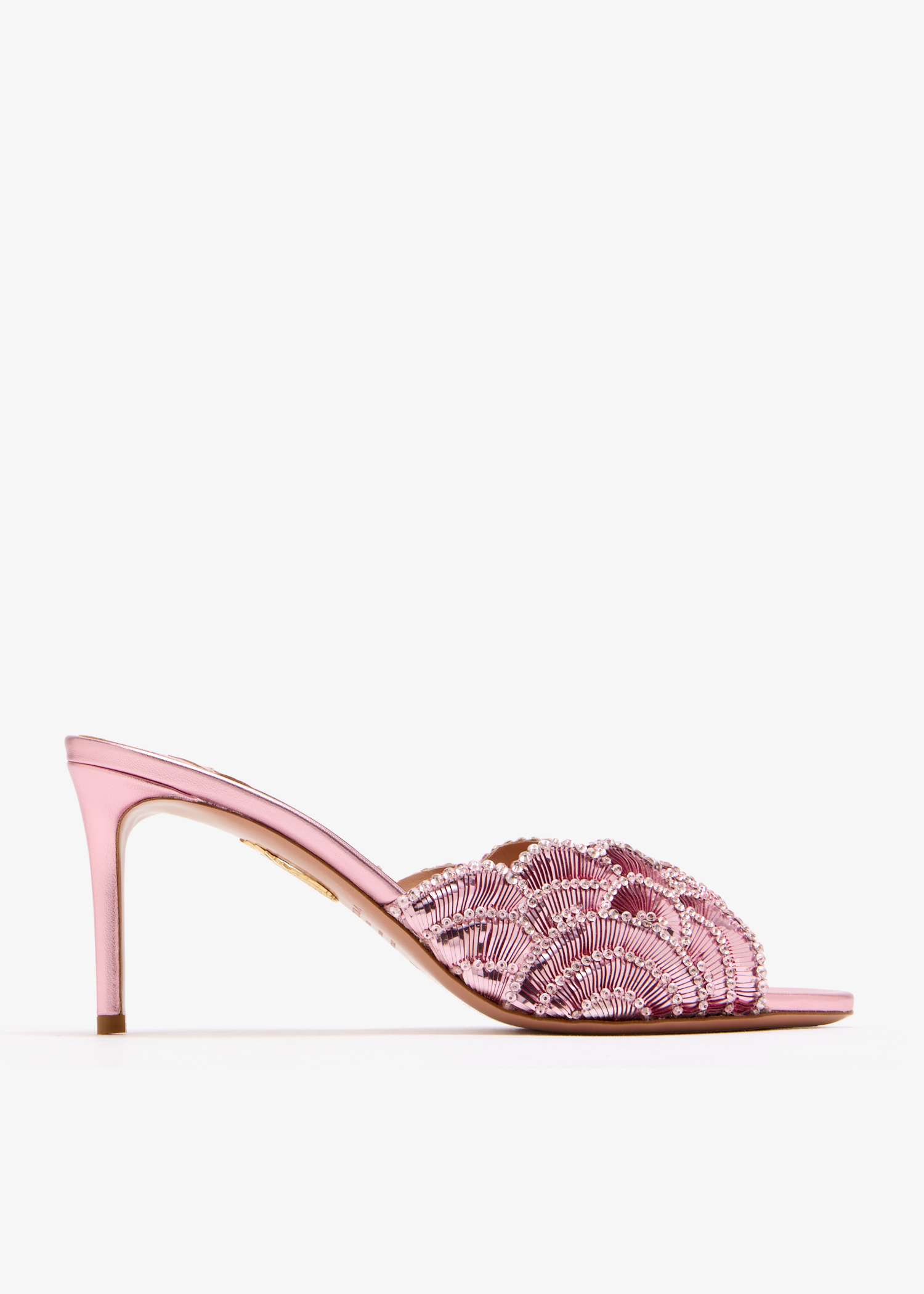 Aquazzura Ce Soir 75 mules for Women - Pink in USA | Level Shoes