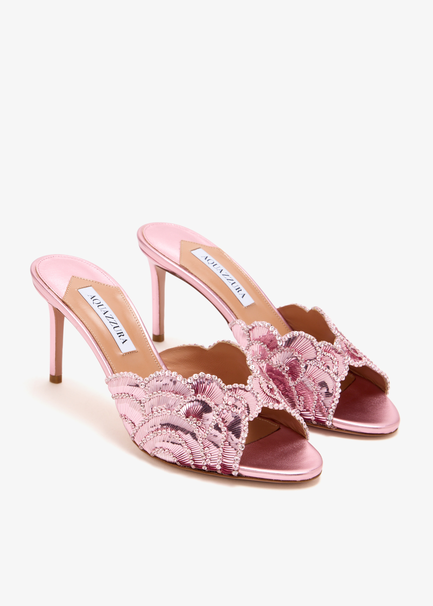 Aquazzura Ce Soir 75 mules for Women - Pink in USA | Level Shoes