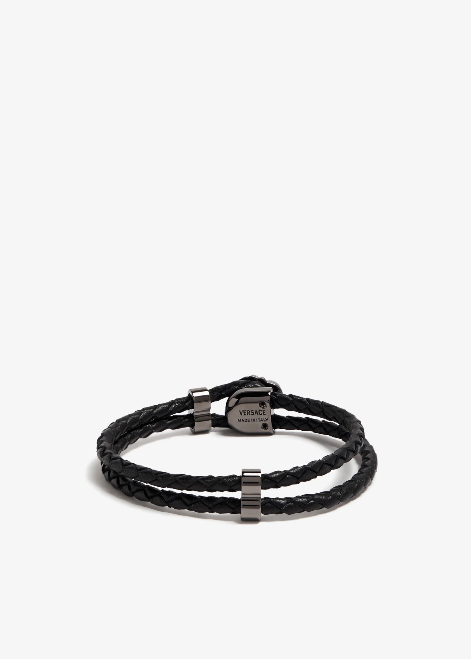 Versace Medusa leather bracelet for Men - Black in UAE