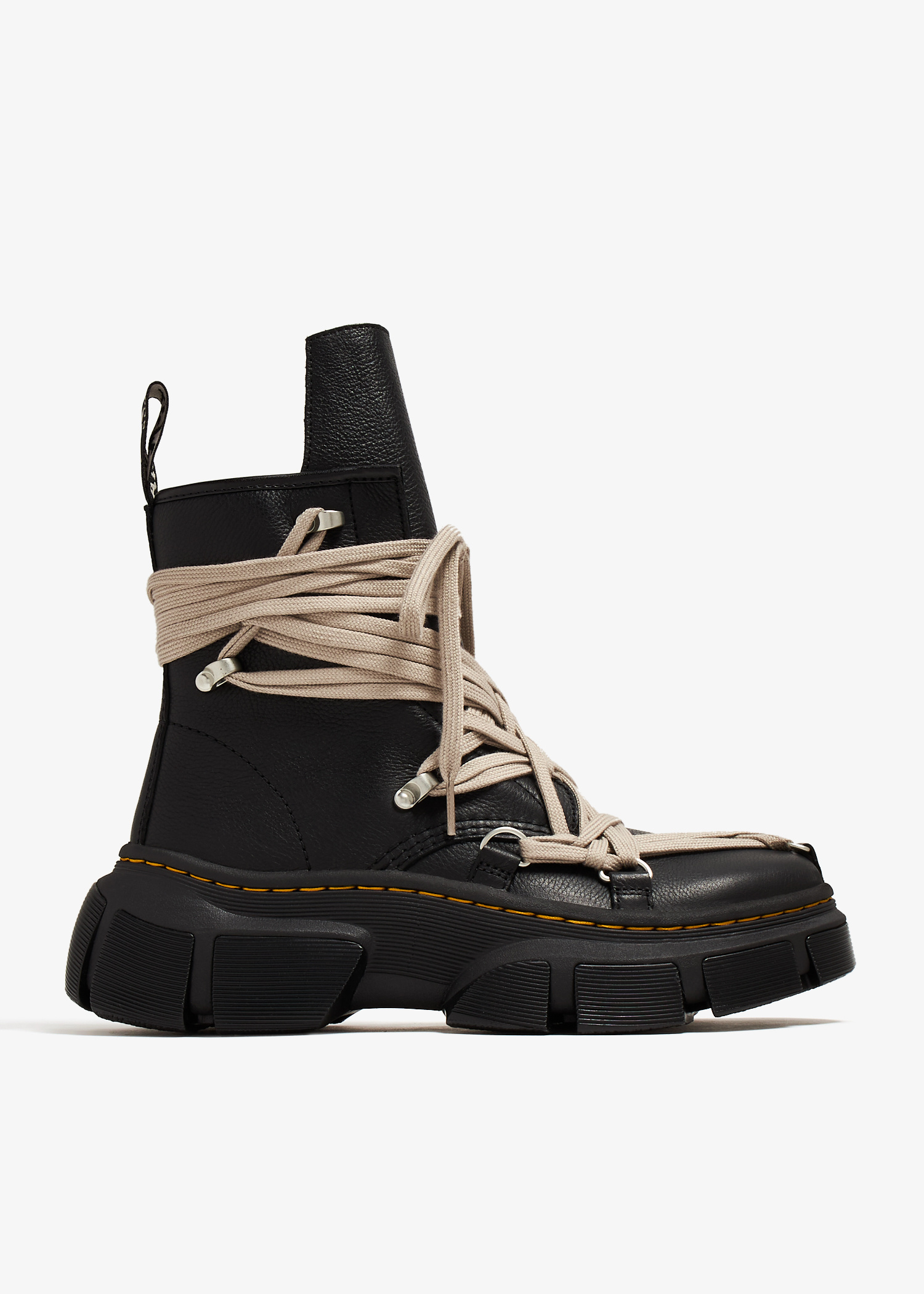 靴 Dr. Martens Rick Owens Mega Lace Boot Rick Owens x Dr. Martens 1460 DMXL Megalace boots for Men - Black