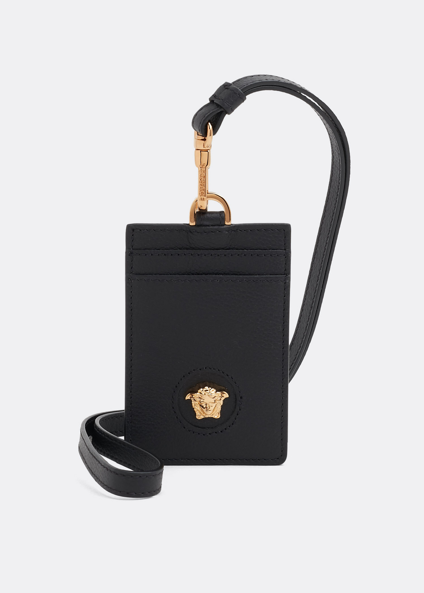 Versace La Medusa lanyard card holder for Women - Black in USA