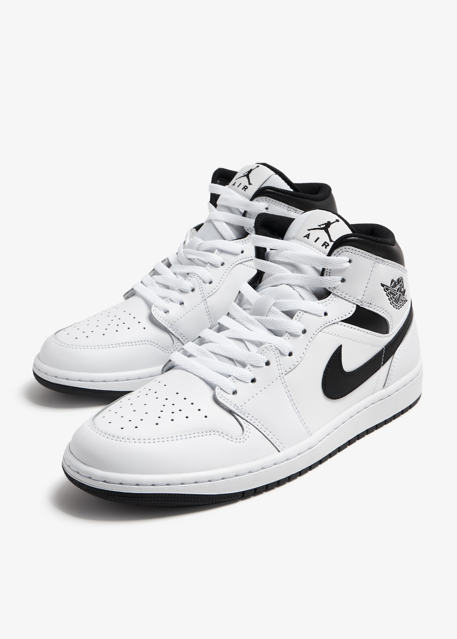 Nike Air Jordan 1 Mid 'White Black' sneakers for Men - White in