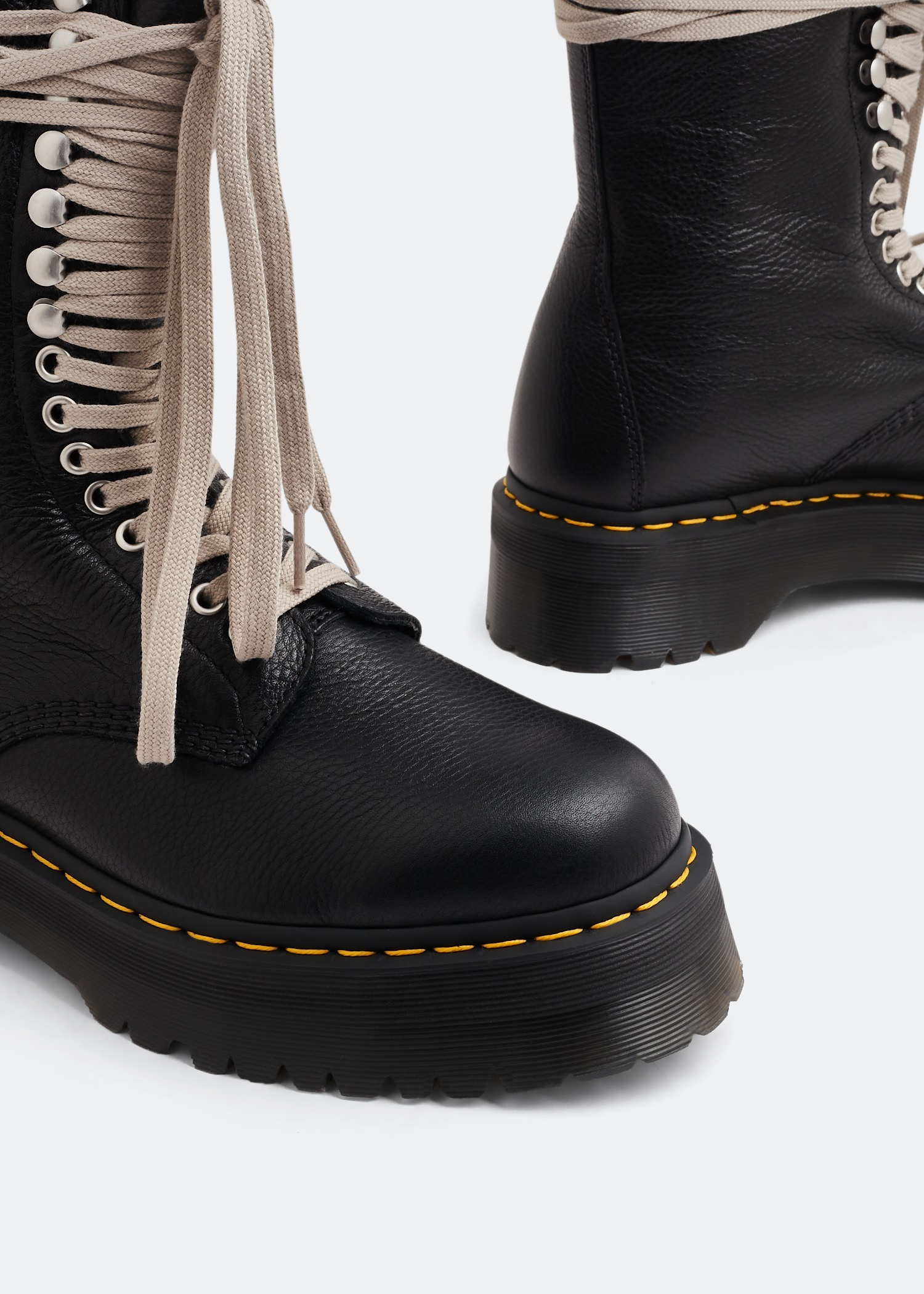 Rick Owens x Dr. Martens Quad Sole calf length boots for Women