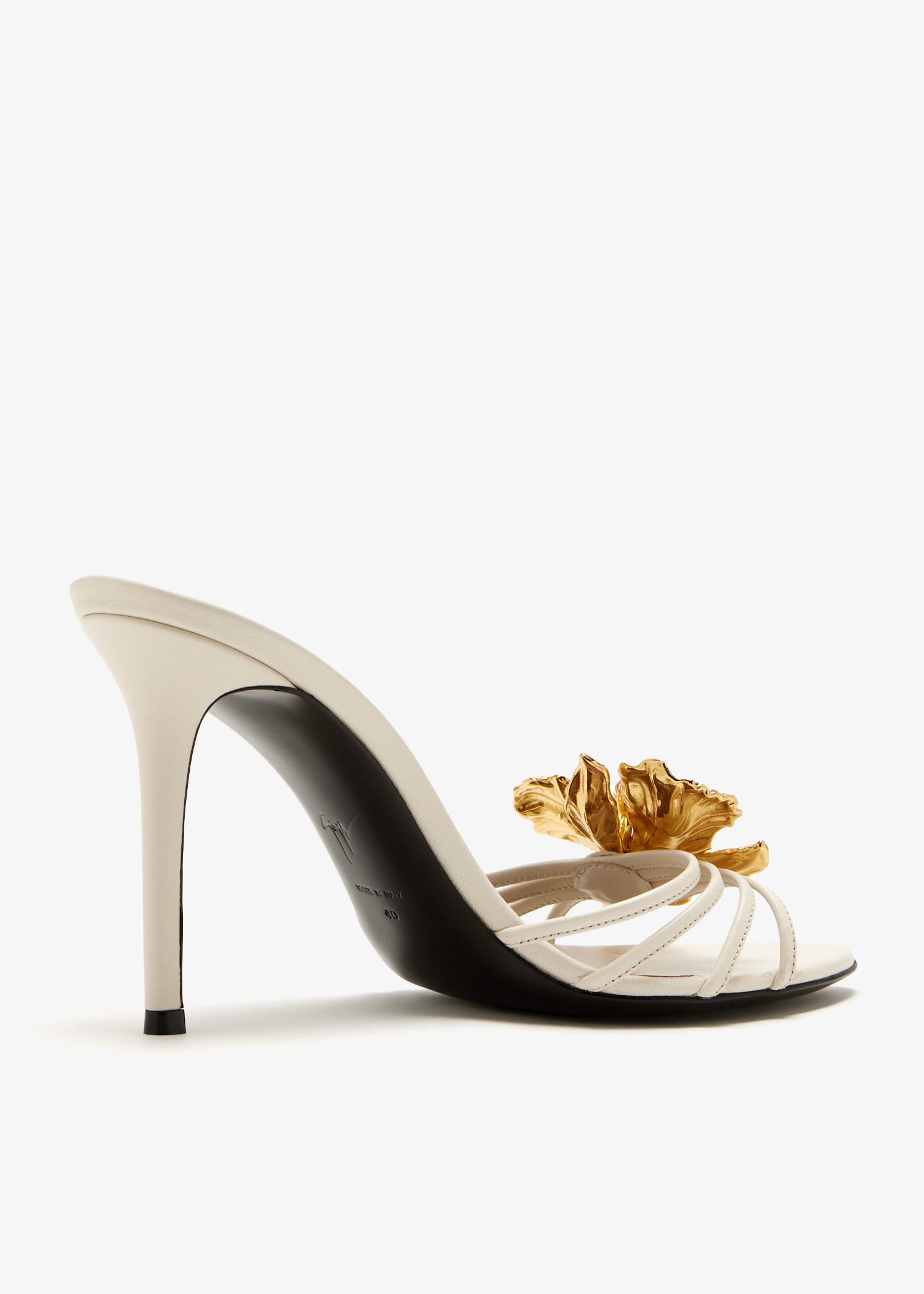 Giuseppe Zanotti Orchid Crystal 90 mules for Women - White in UAE