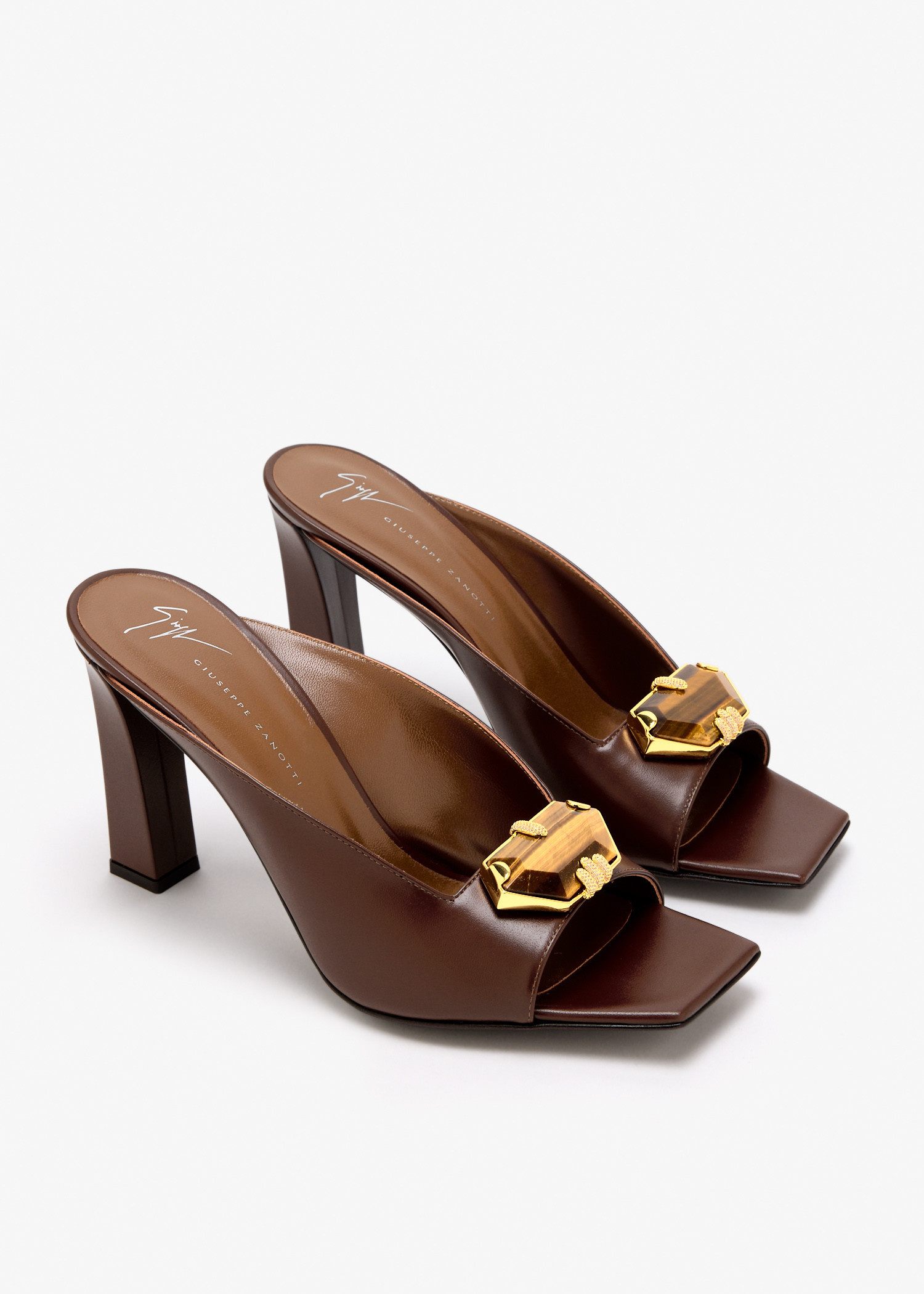 Giuseppe Zanotti GZ Mya Stone 90 mules for Women - Brown in UAE