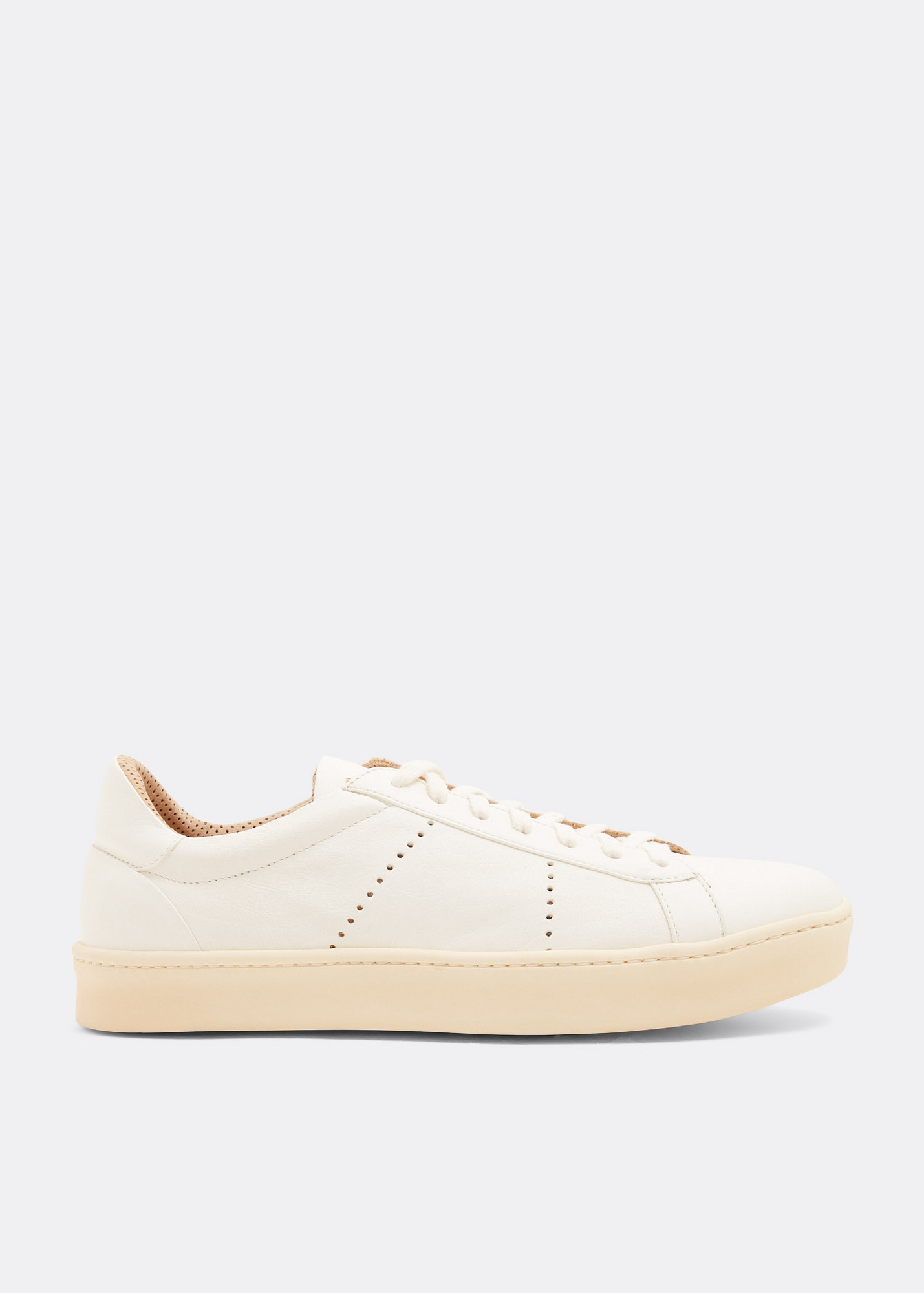 Eleventy Leather sneakers for Men - White in UAE | Level Shoes
