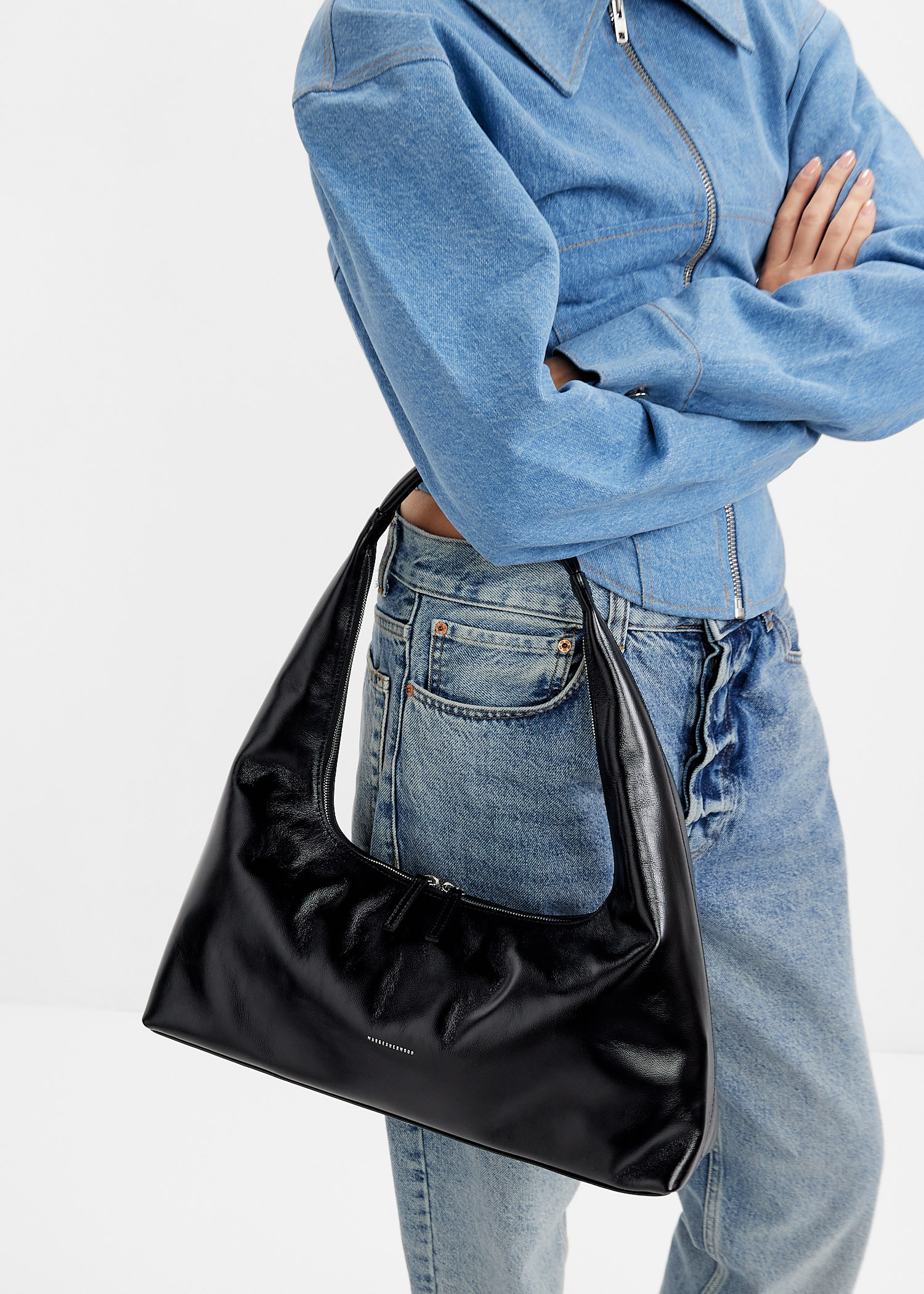 MARGESHERWOOD Hobo large bag for Women - Black in UAE