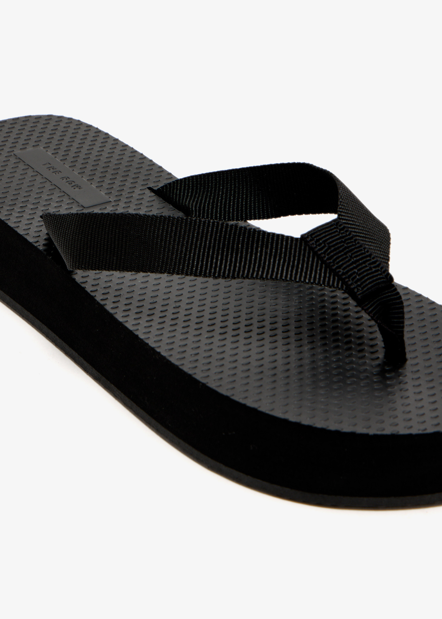 サンダル・ミュール THE ROW 25SS Dune Platform Flip-Flop Sandals F1586GRO BLK Dune Classic Sandal Black in Rubber – The Row