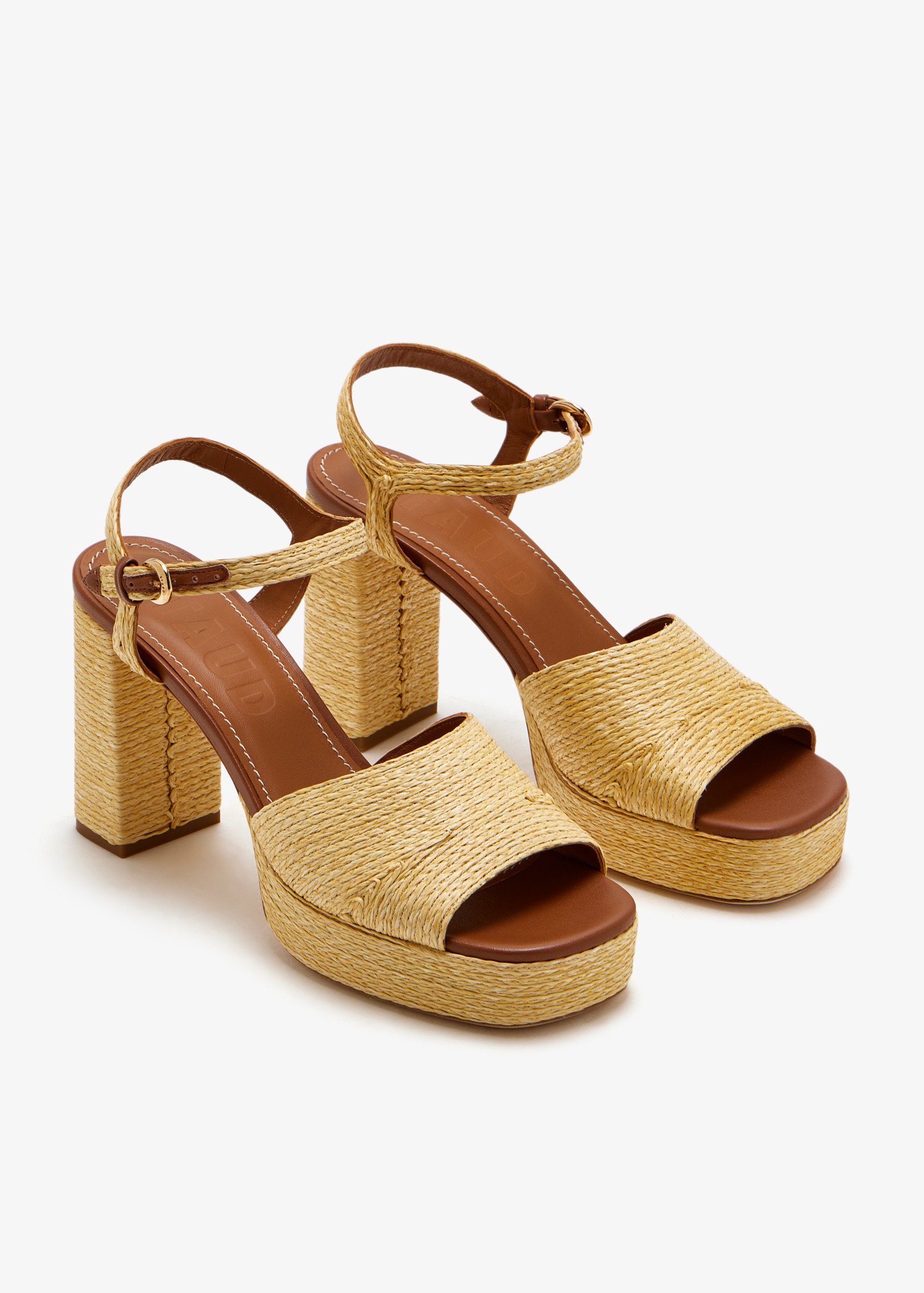 STAUD Jodie platform sandals for Women - Beige in USA | Level Shoes
