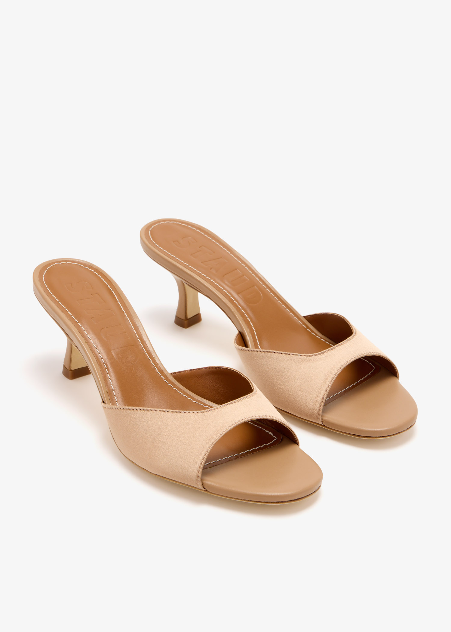 【関税込み】Staud ベージュ Brigitte ミュールサンダル STAUD Brigitte mules for Women - Beige in UAE | Level Shoes