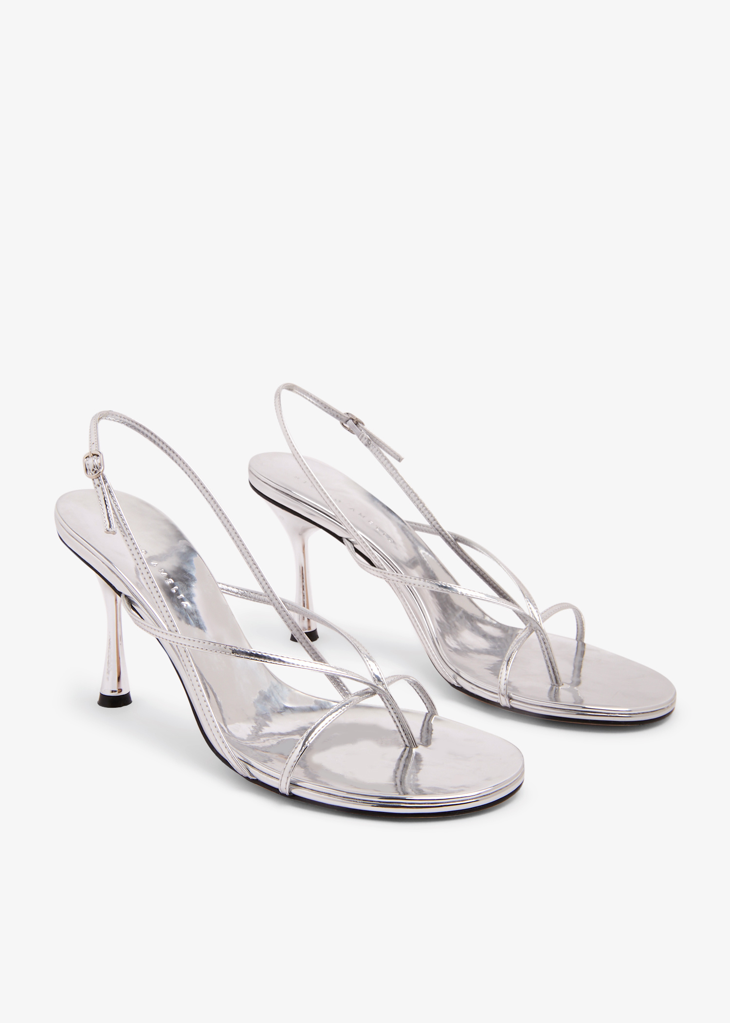 Studio Amelia Wishbone 90 heel sandals for Women - Silver in