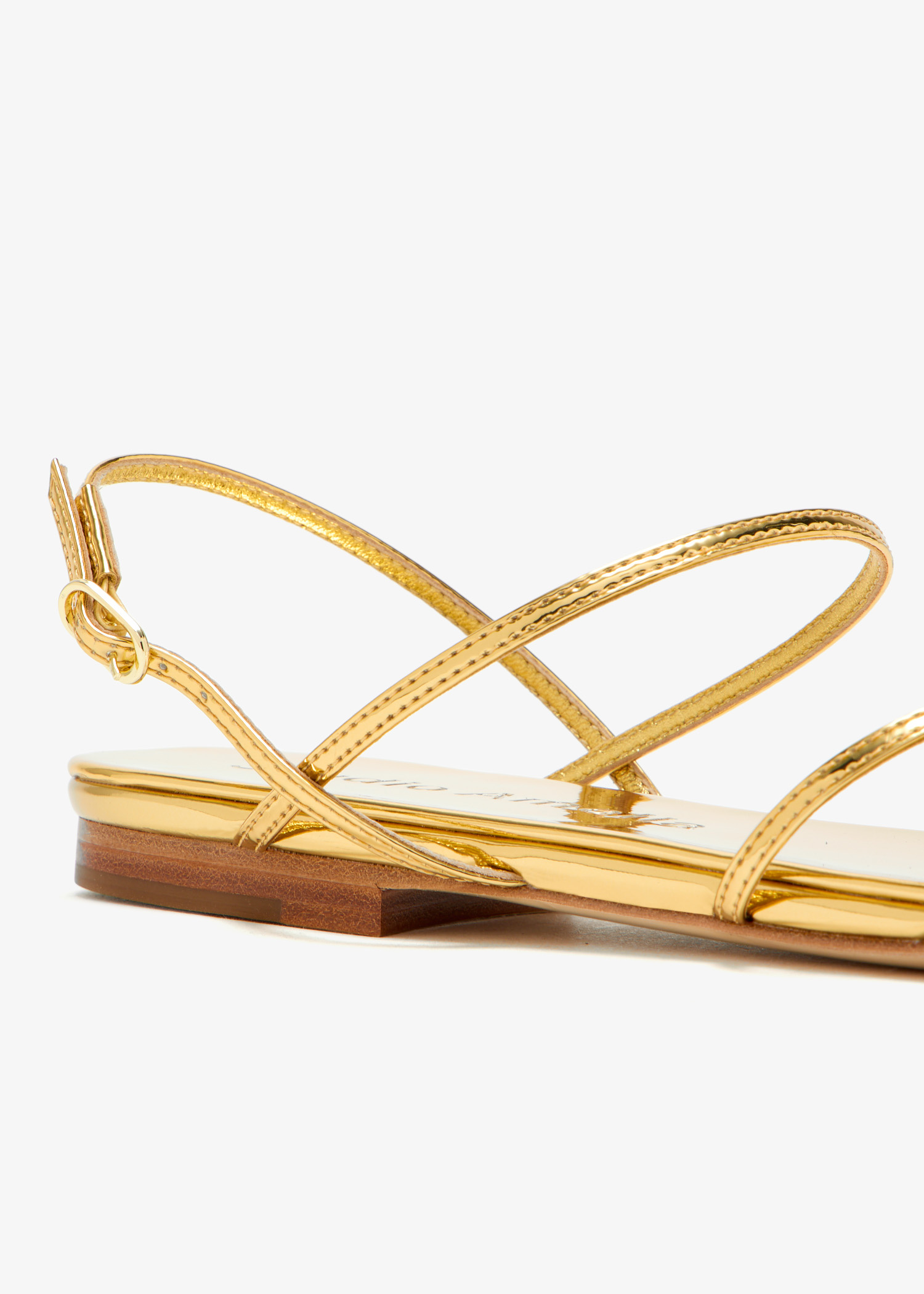 Studio Amelia Helix flat sandals for Women - Gold in UAE