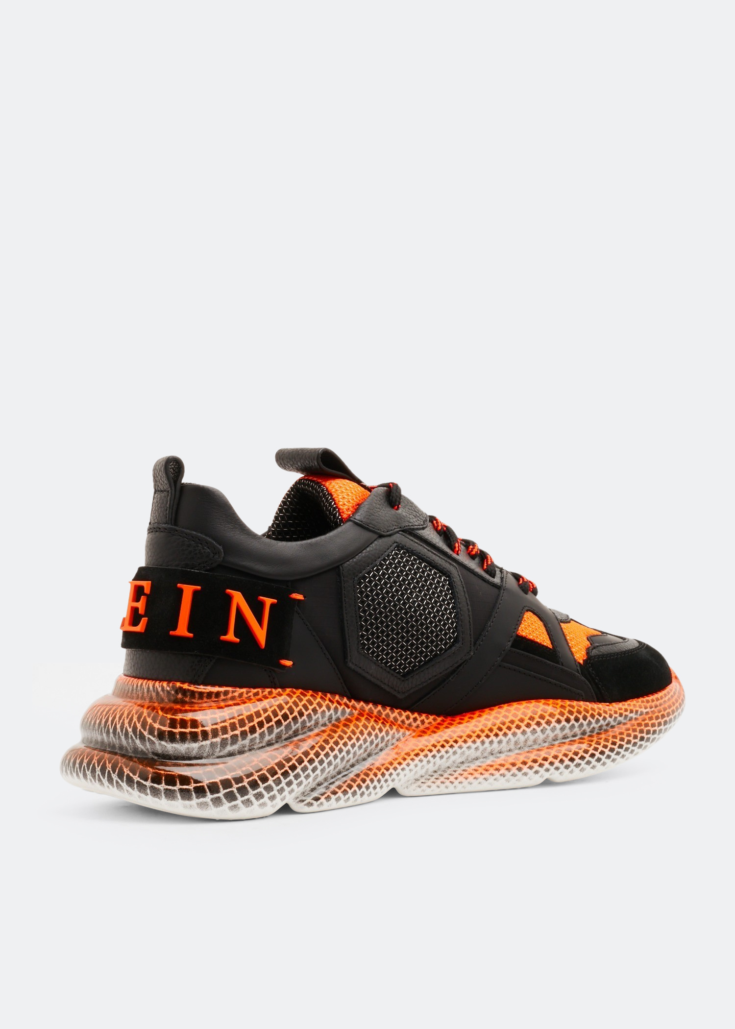 Philipp Plein Hexagon runner sneakers for Men - Orange in 