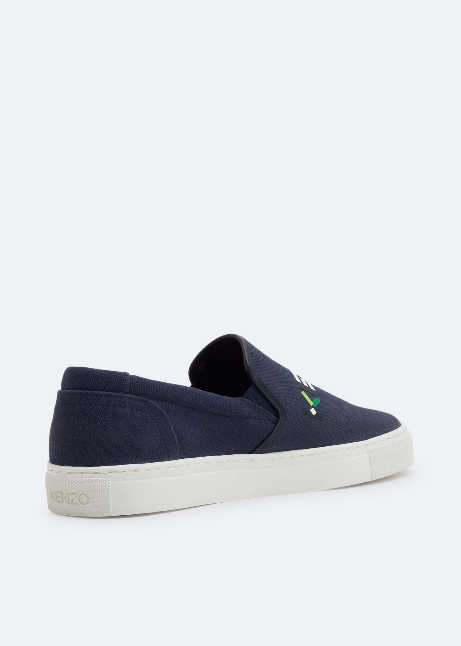 kenzou！ Kenzo Logo printed slip-on sneakers for Men - Blue in UAE | Level