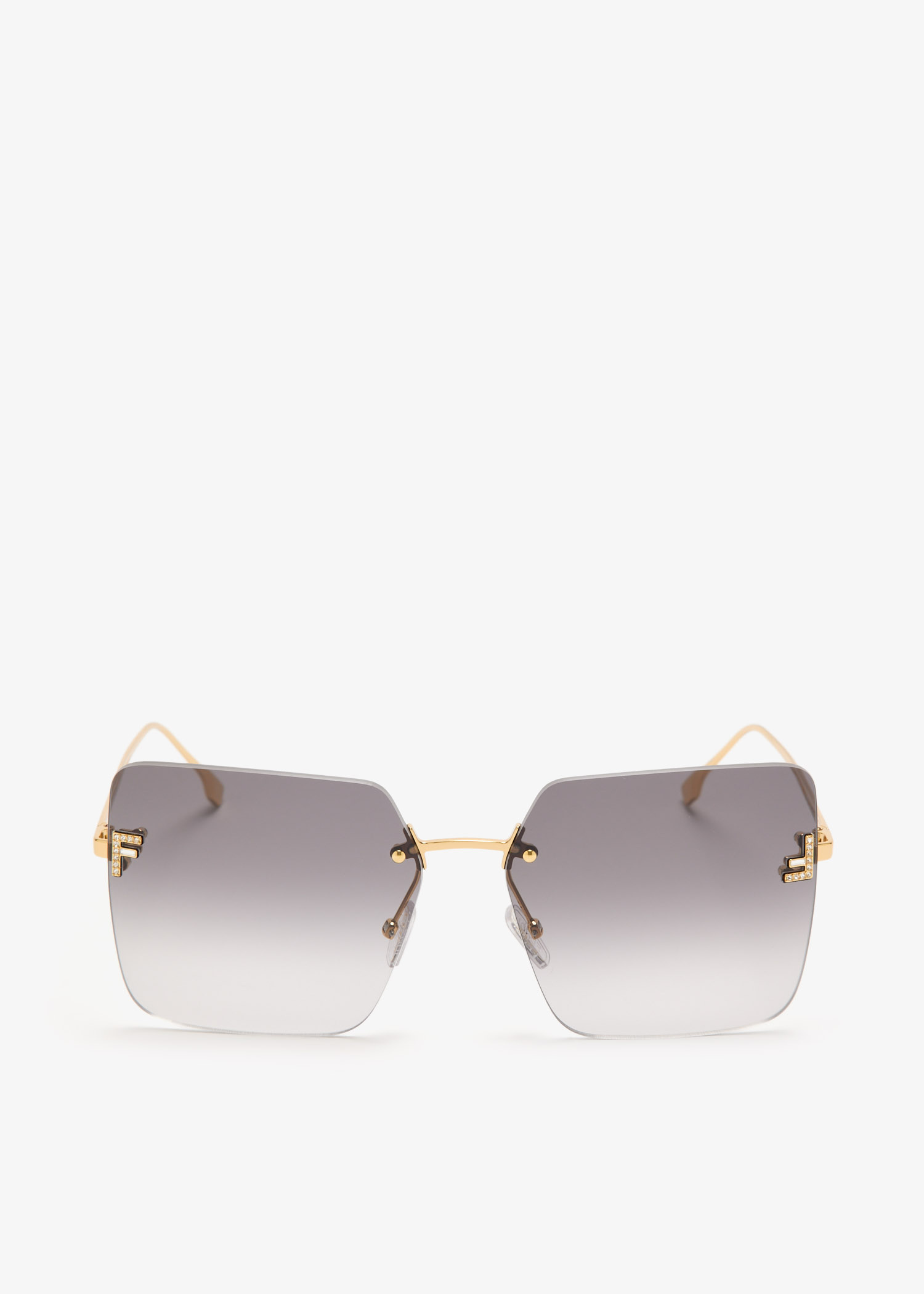 FENDI Fendi First Crystal square sunglasses for Women - Gold in