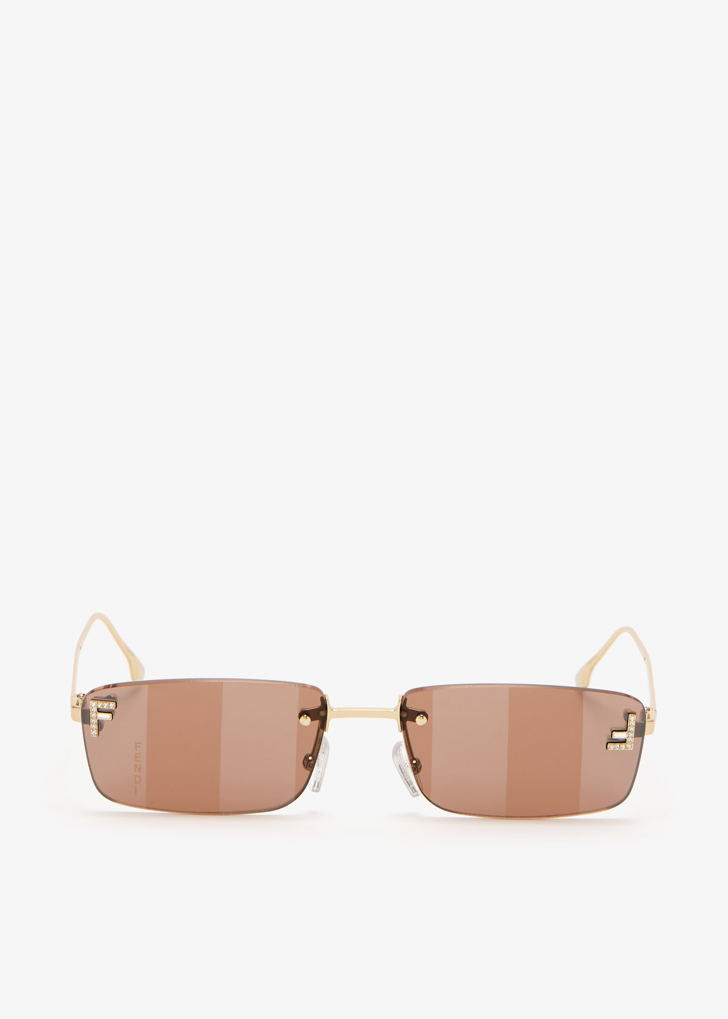 FENDI Fendi First Crystal sunglasses for Women - Gold in KSA