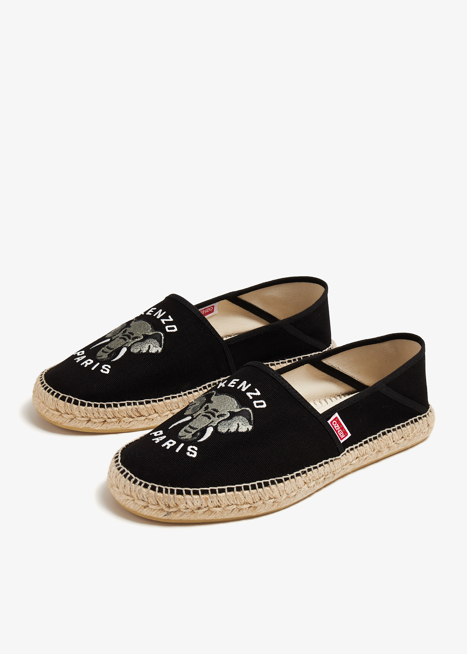 Kenzo 男士Elephant 帆布鞋- 黑色| Level Shoes