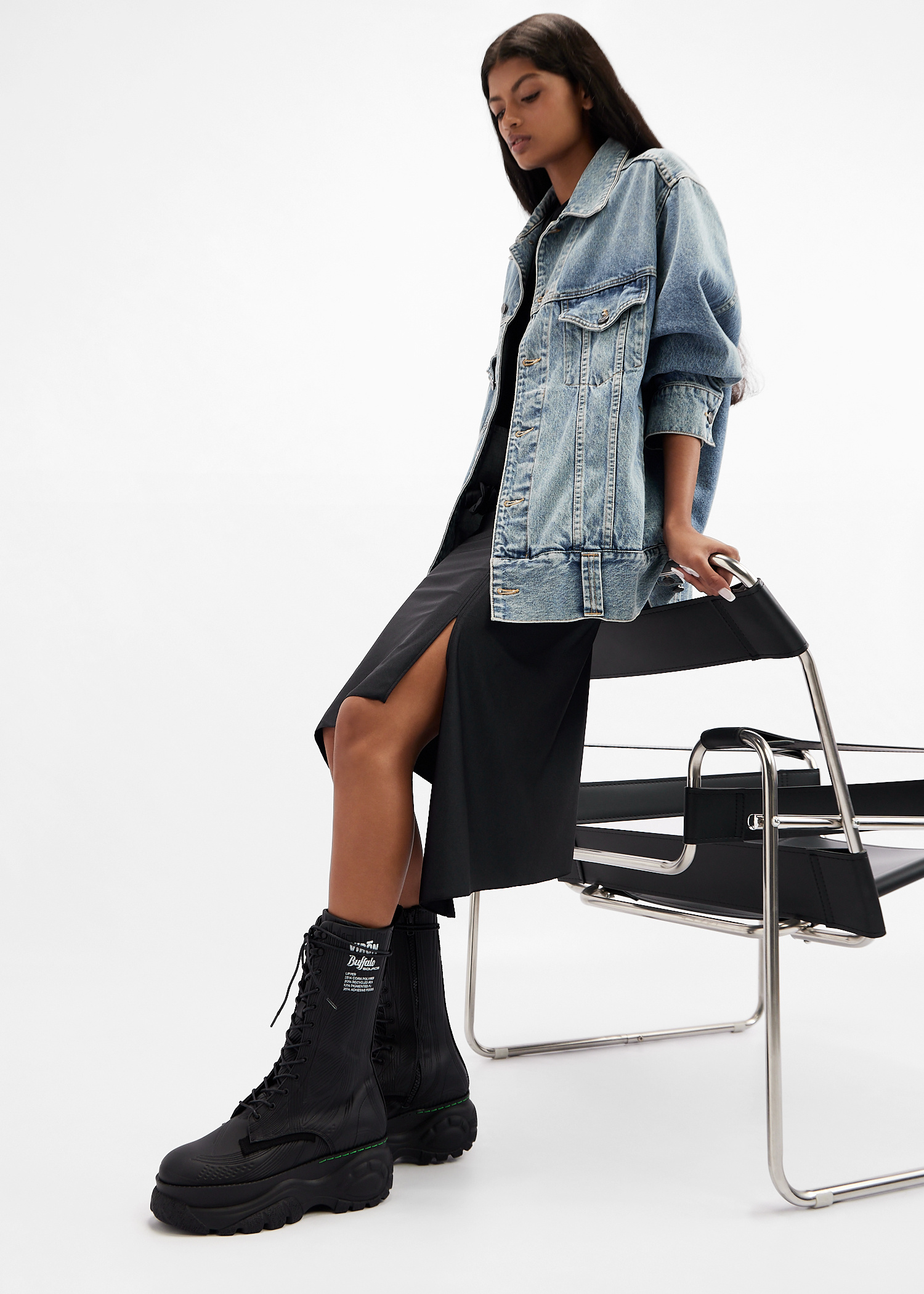 Viron x Buffalo Source Fibre boots for Women - Black in USA