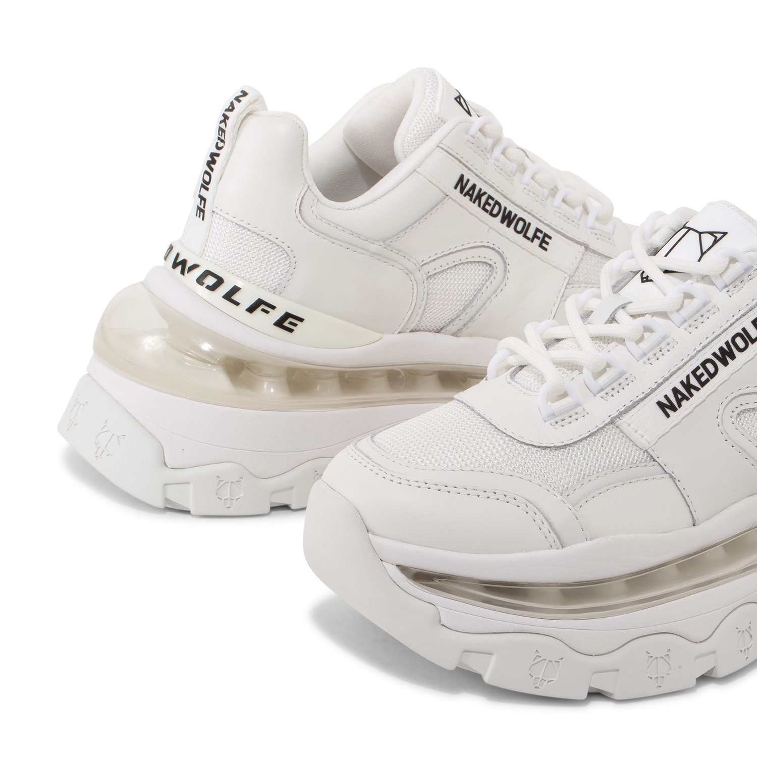 NakedWolfe FIERCE スニーカー Naked Wolfe Fierce Leather And Mesh Trainers in Black | Lyst
