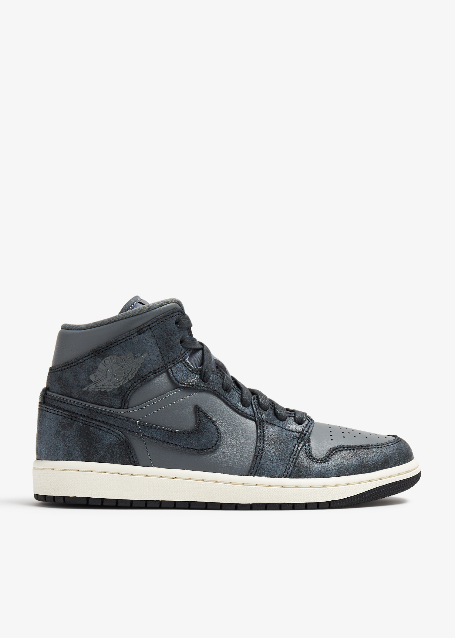 Nike Air Jordan 1 Mid 'Distressed Smoke Grey' sneakers for Women