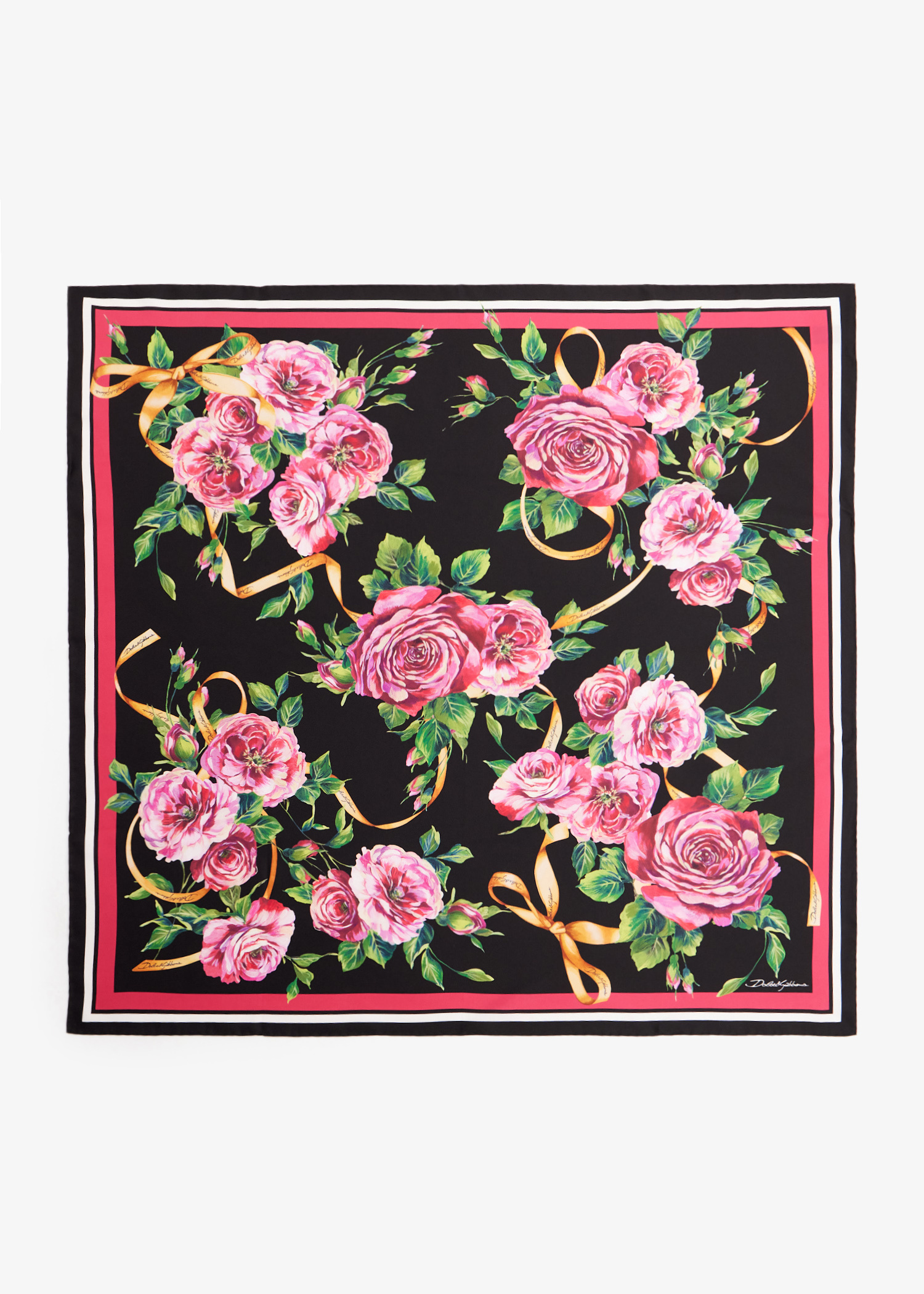 Dolce&Gabbana Rose-print silk twill foulard for Women