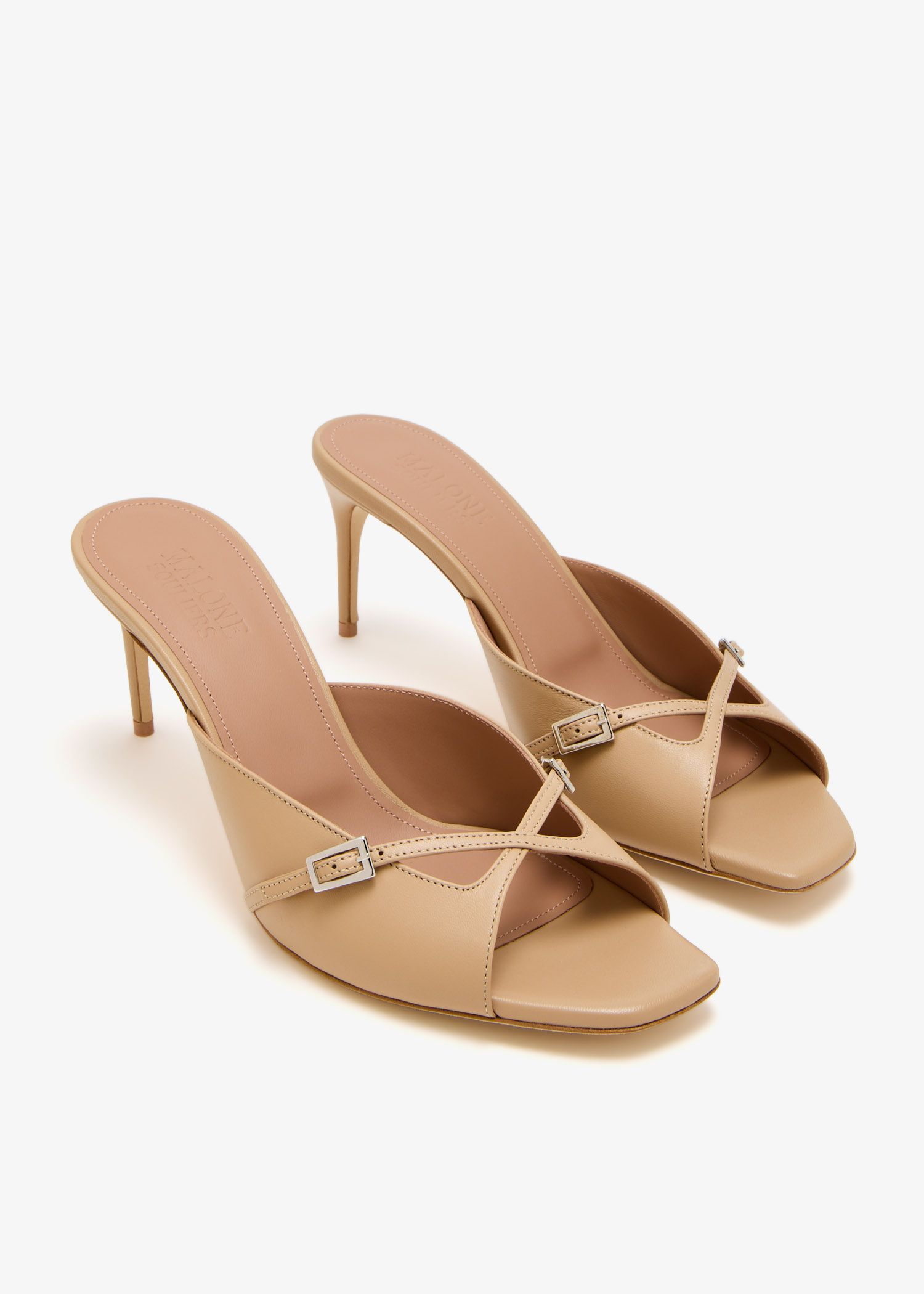お値下げ　未使用　Malone Souliers グリーン サテン　 パンプス 未使用 Malone Souliers エメラルドグリーン サテン パンプス