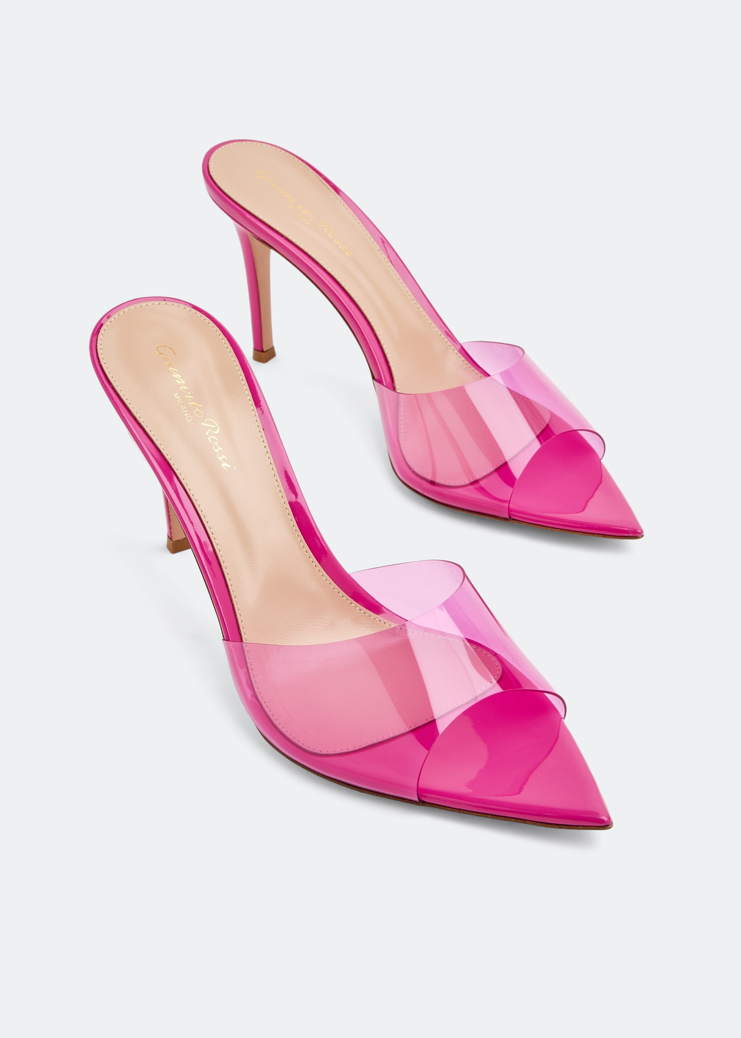 シューズ・サンダルその他 GIANVITO ROSSI Woman Pumps Pink G9533585LACVIT PEAH Gianvito Rossi ELLE PLEXI MULE 85MM:Bright Pink :41 for