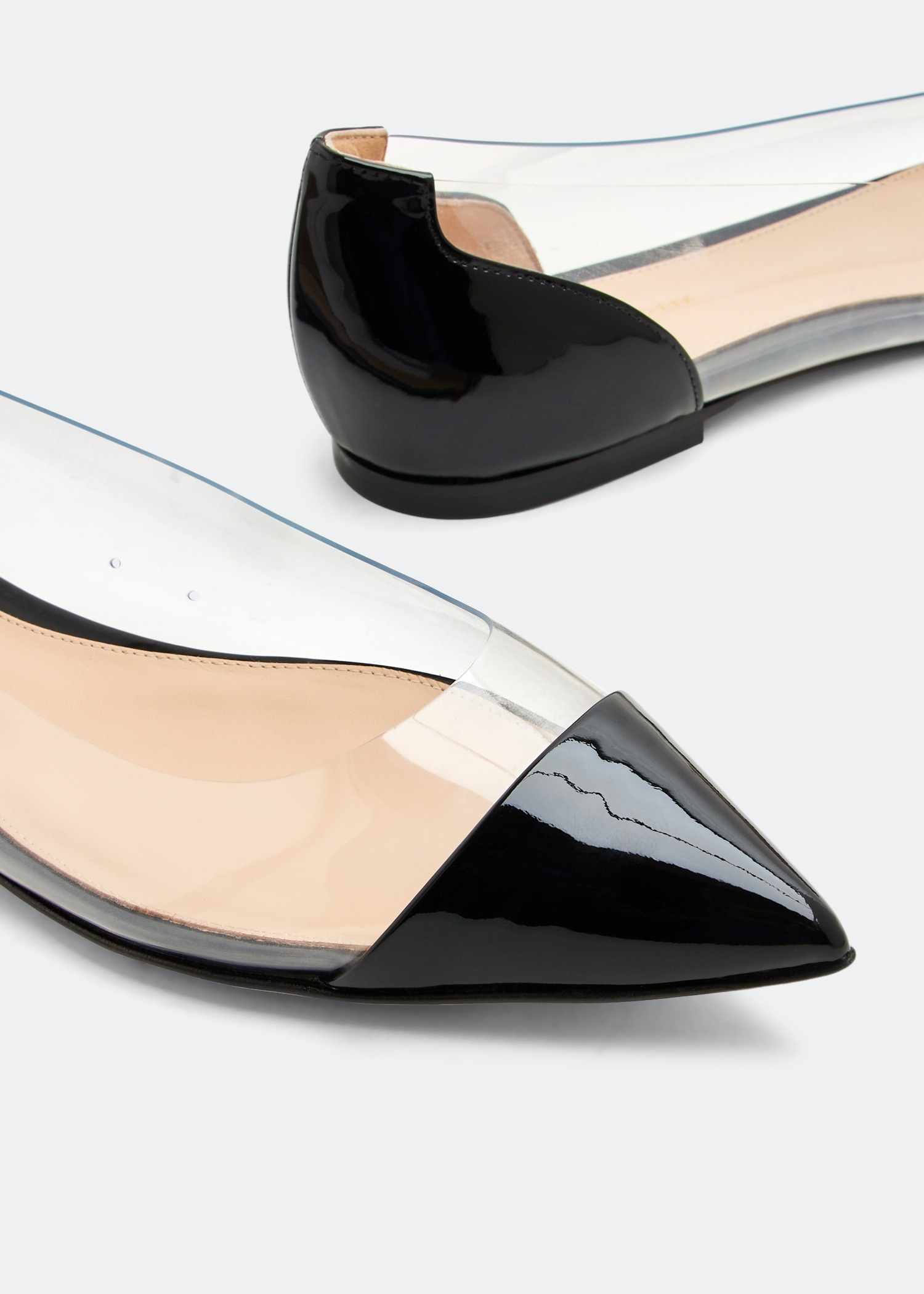 フラットシューズ GIANVITO ROSSI Woman Ballet flats Black G9554605RICTOK NERO Gianvito Rossi Plexi ballet flats for Women - Black in UAE