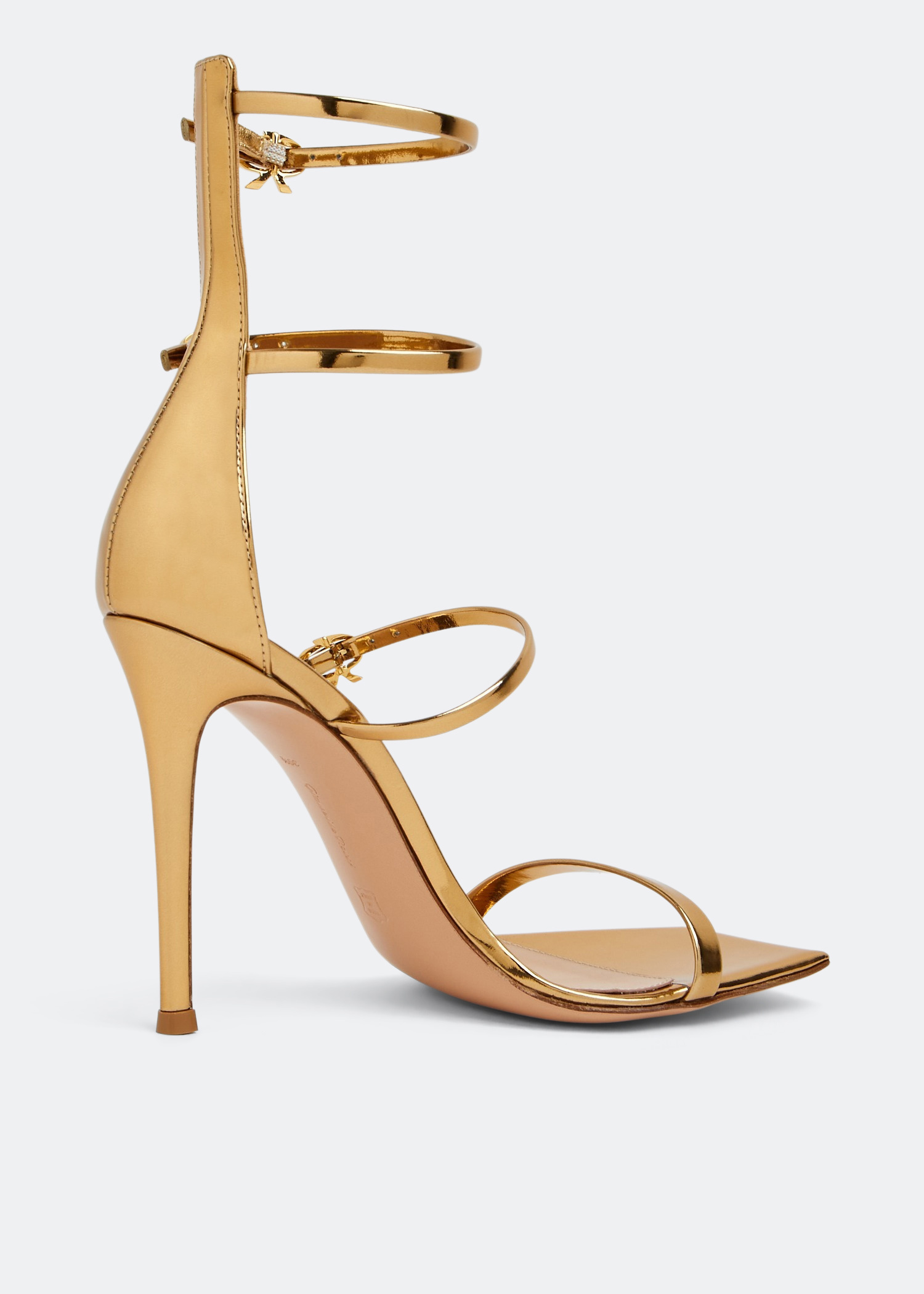 Gianvito Rossi Ribbon Uptown sandals for Women - Gold in