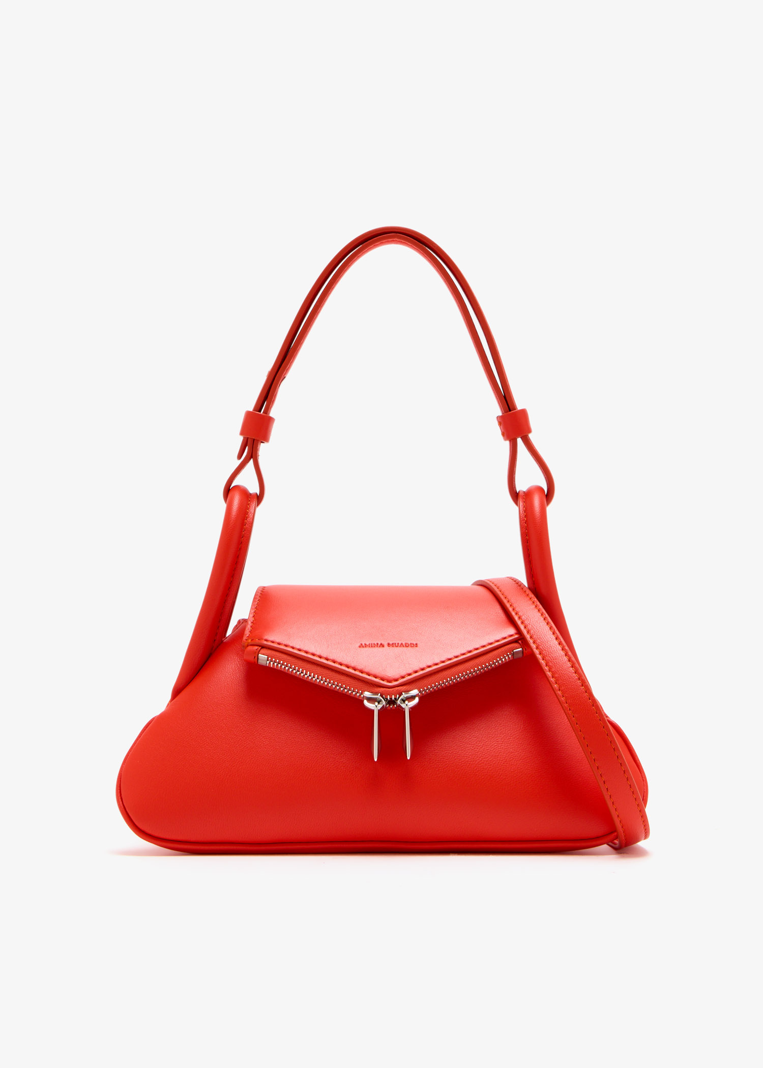 Amina Muaddi Gemini small shoulder bag for Women - Orange in KSA