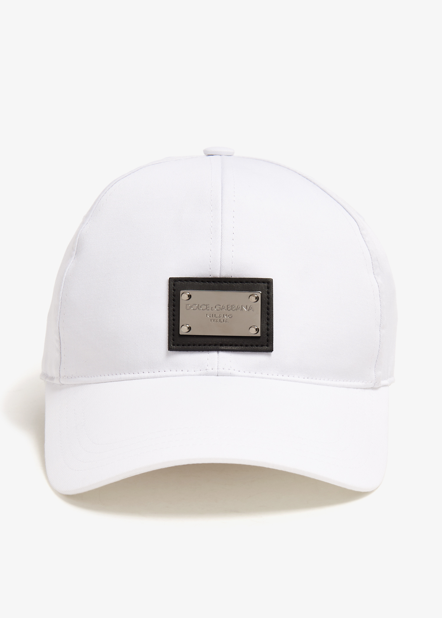 Dolce&Gabbana Logo plaque cotton baseball cap for Men