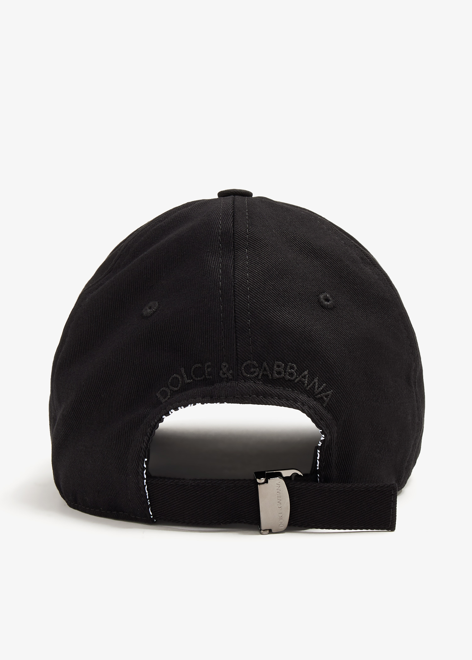 Dolce&Gabbana DG embroidered cotton cap for Men - Black in UAE